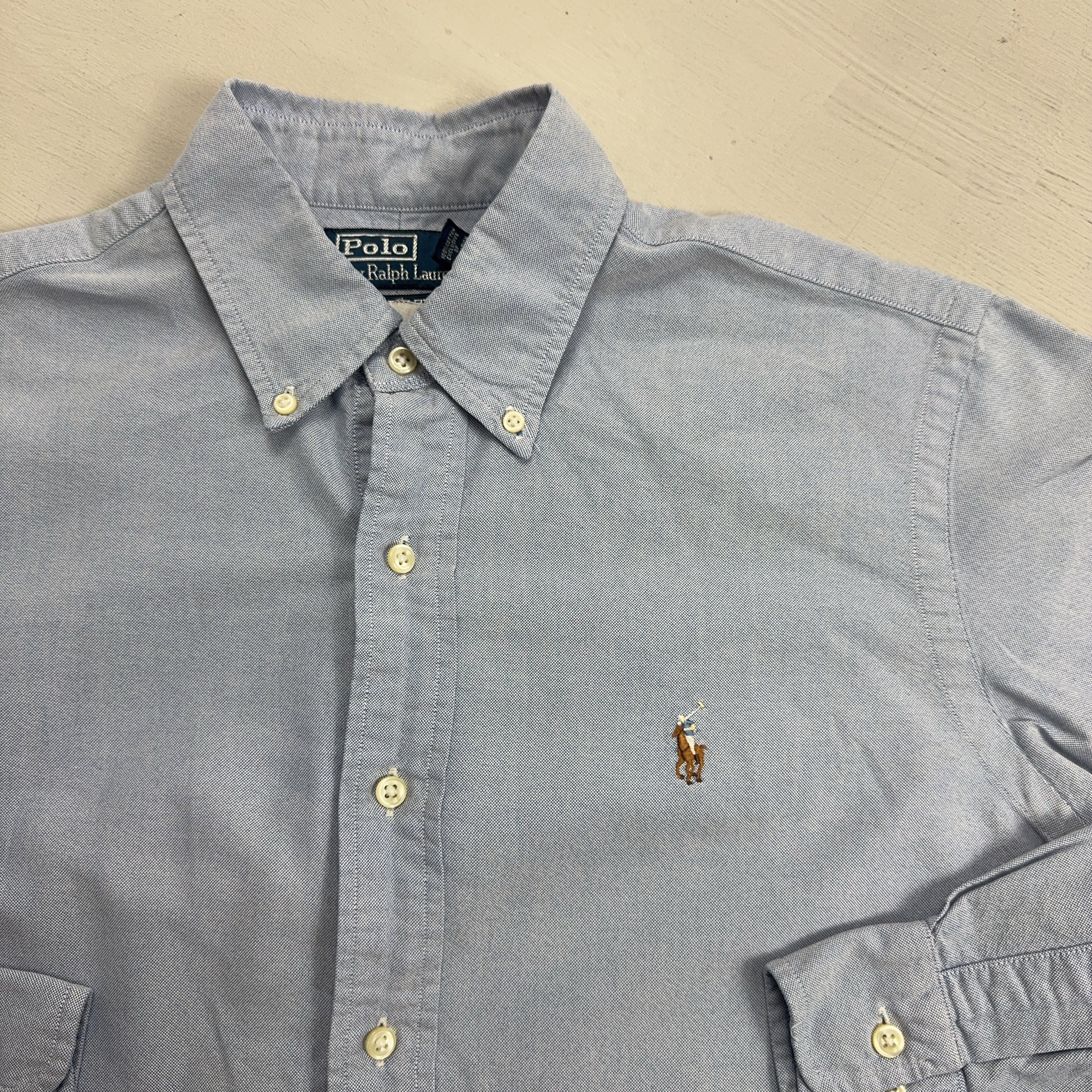 Vintage Polo Ralph Lauren Blue Shirt (M)