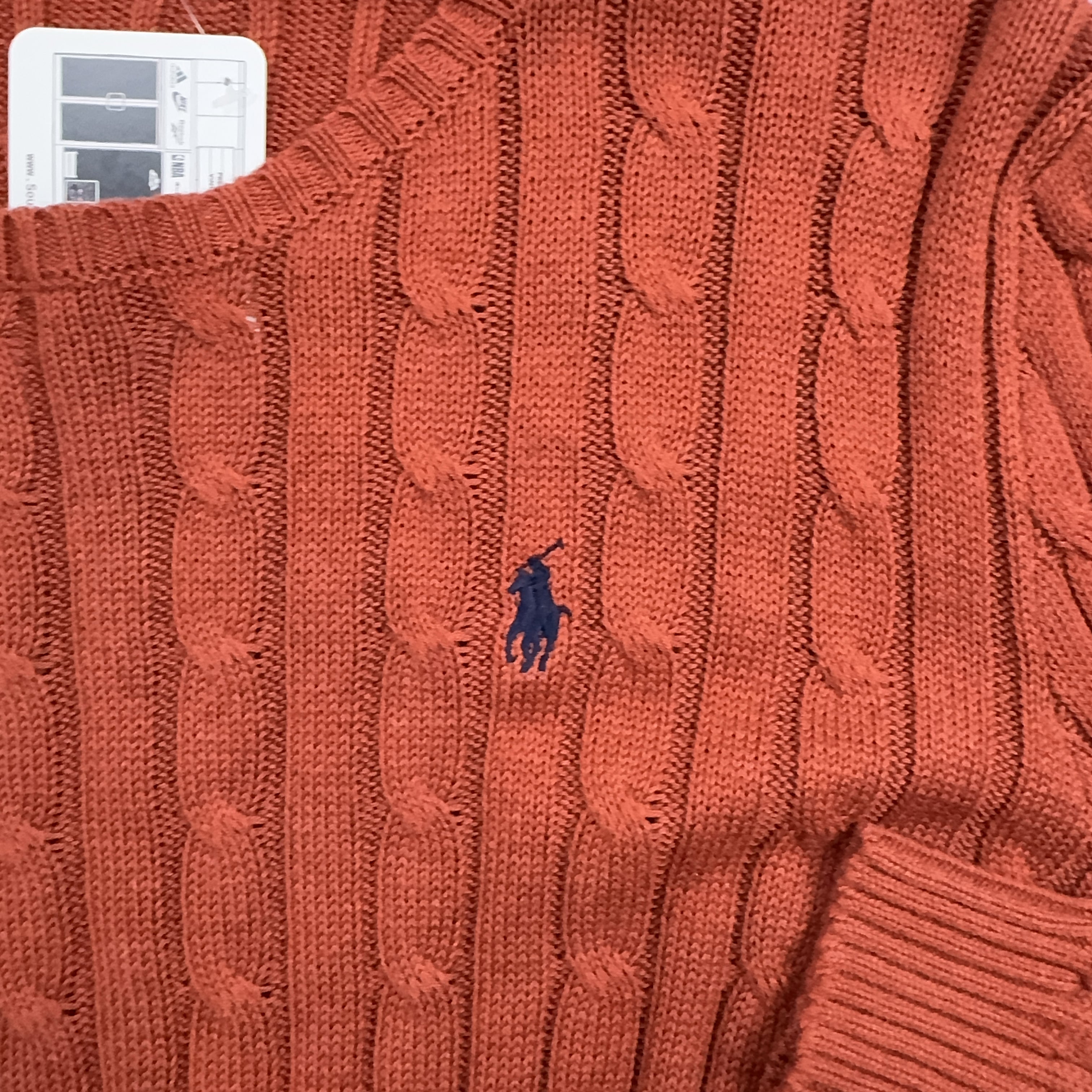 Vintage Polo Ralph Lauren Red Knit Jumper (L)