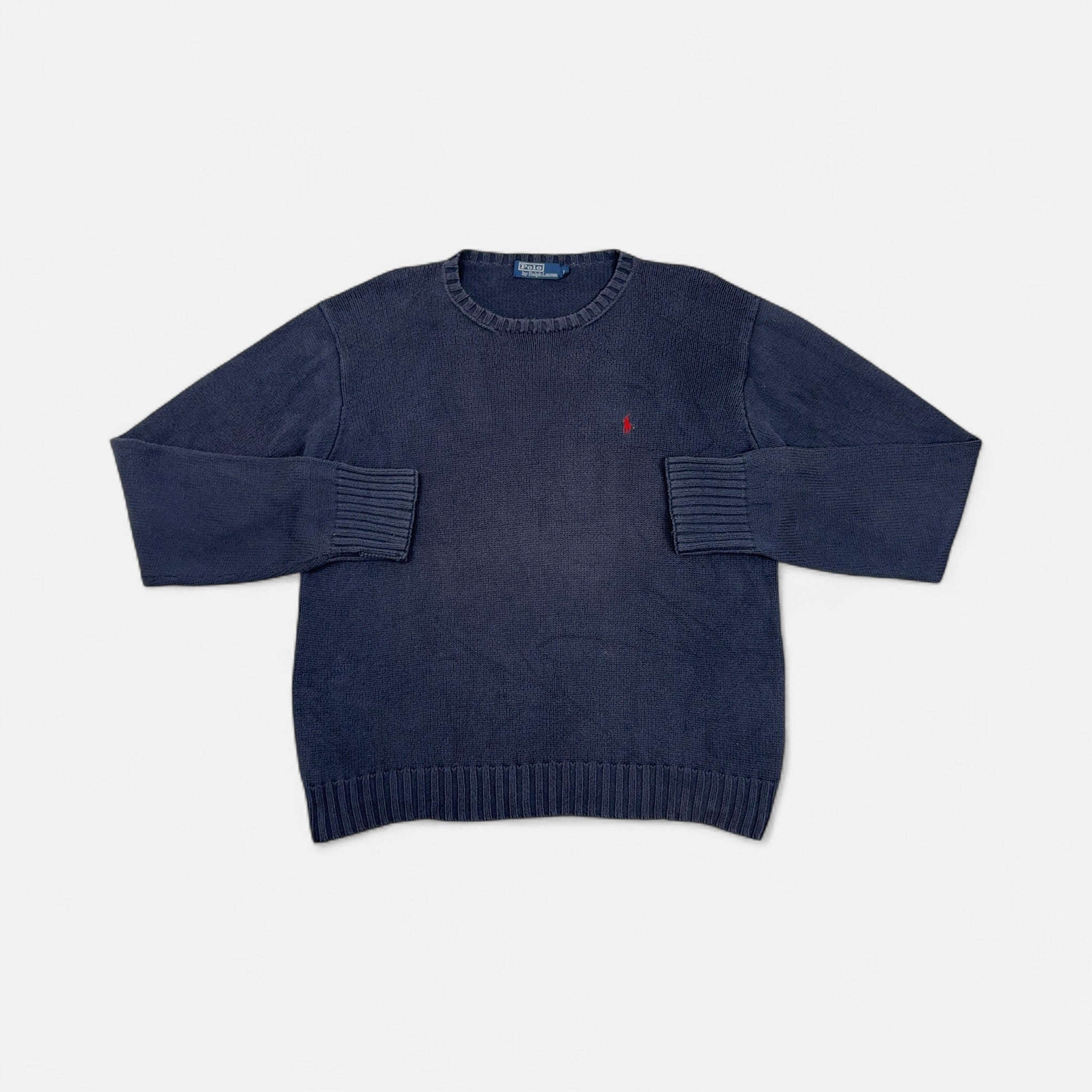 Vintage Polo Ralph Lauren Blue Knit Jumper (L)