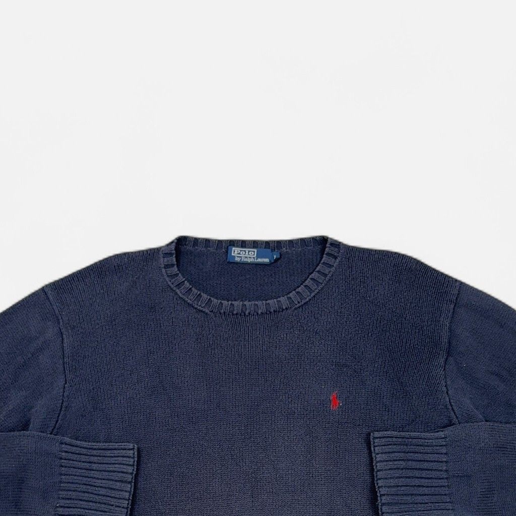 Vintage Polo Ralph Lauren Blue Knit Jumper (L)