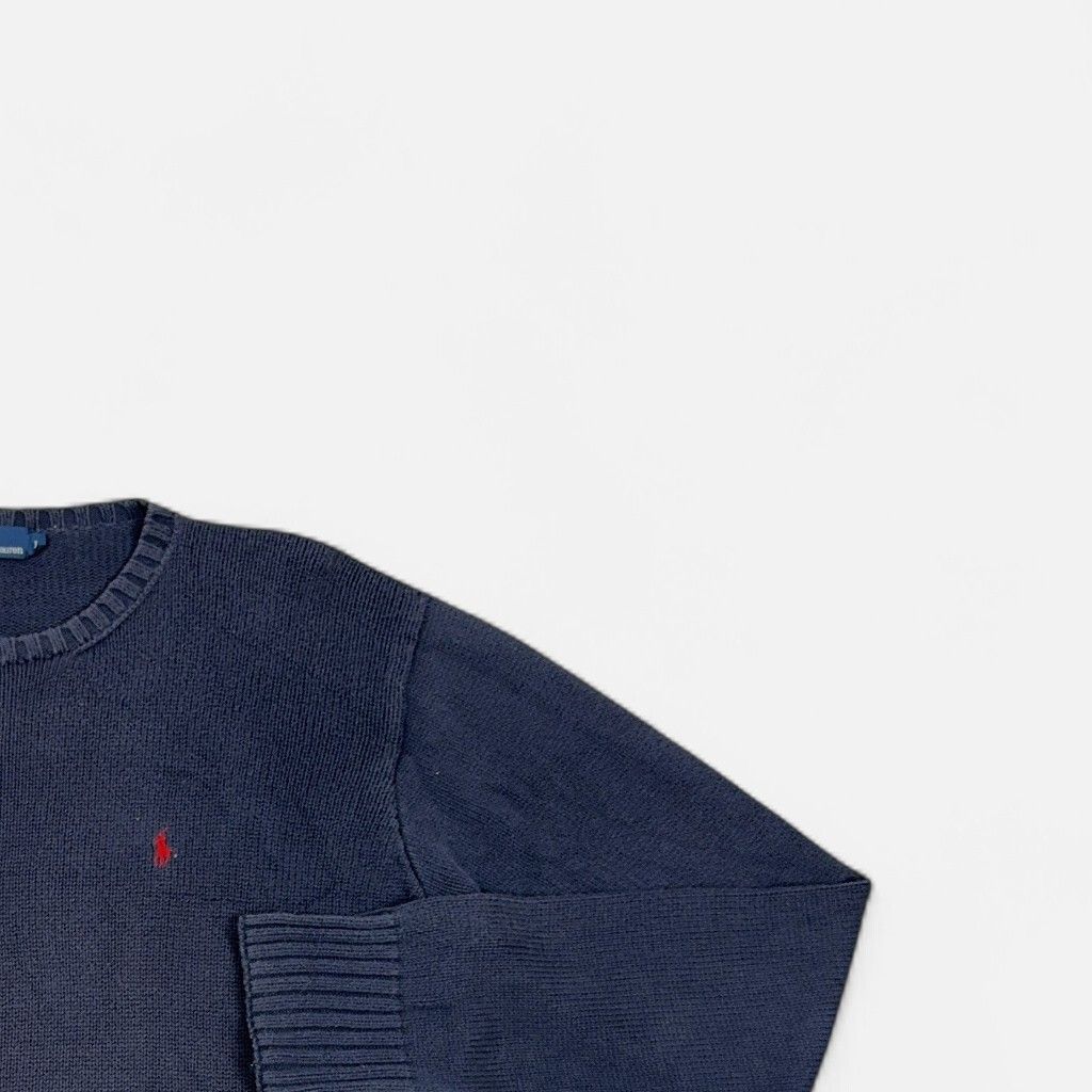 Vintage Polo Ralph Lauren Blue Knit Jumper (L)