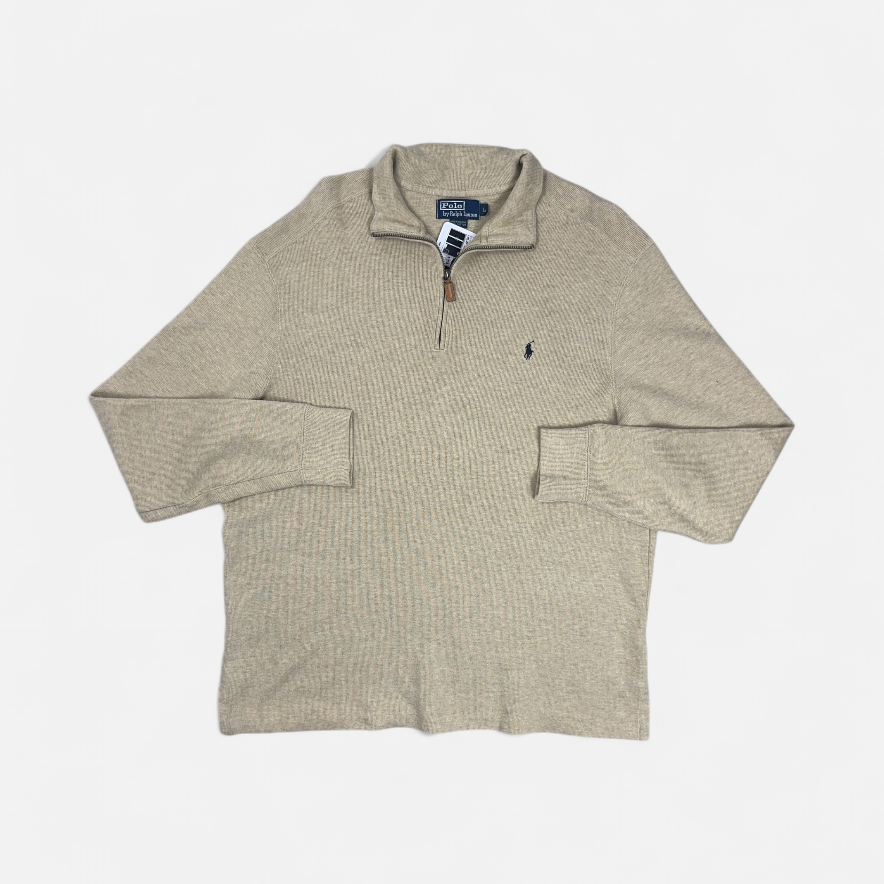 Vintage Polo Ralph Lauren Beige 1/4 Zip (L)