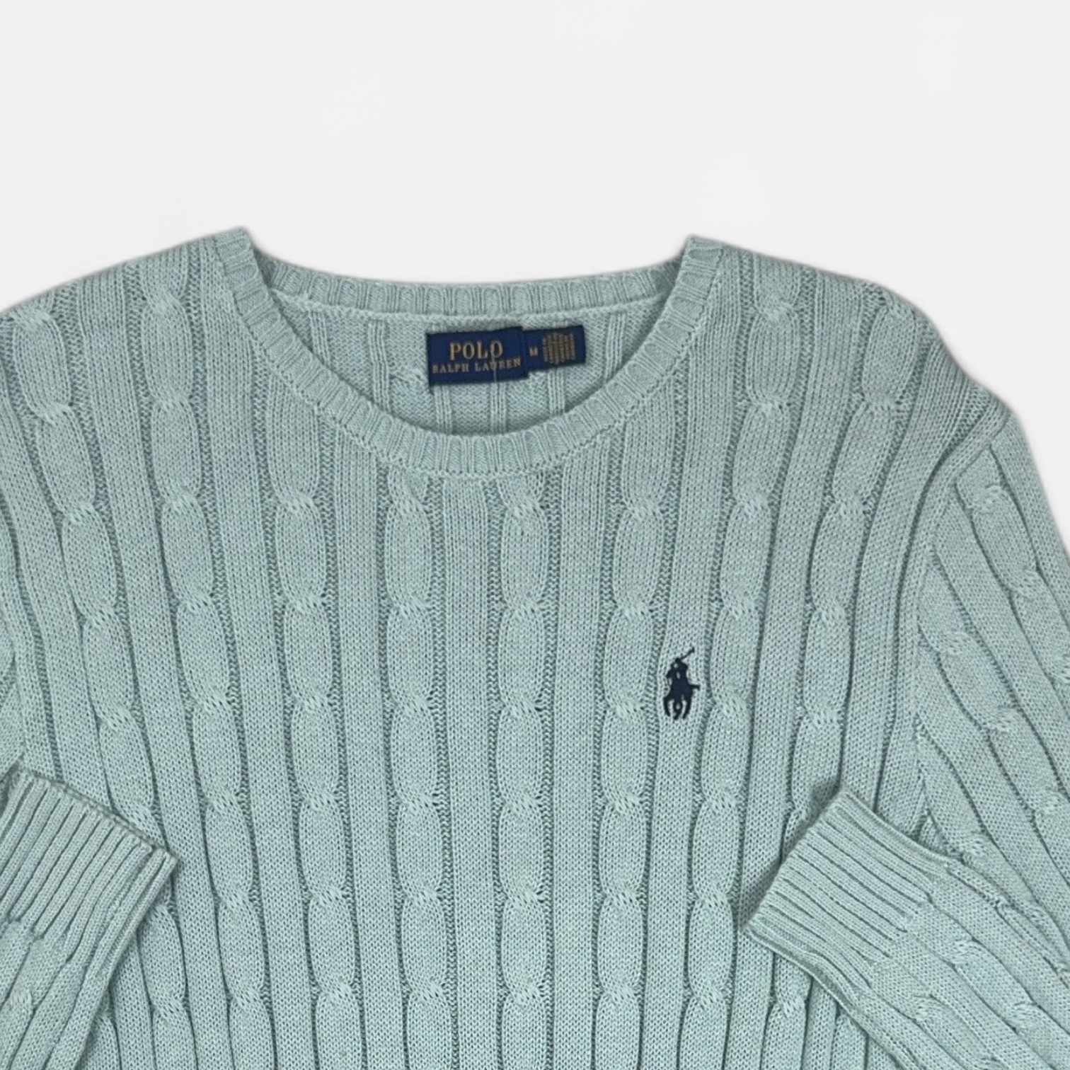 Vintage Polo Ralph Lauren Blue Knit Jumper detail