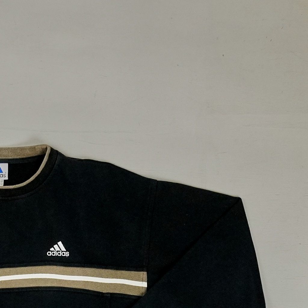 Vintage Adidas Black Sweatshirt (L)