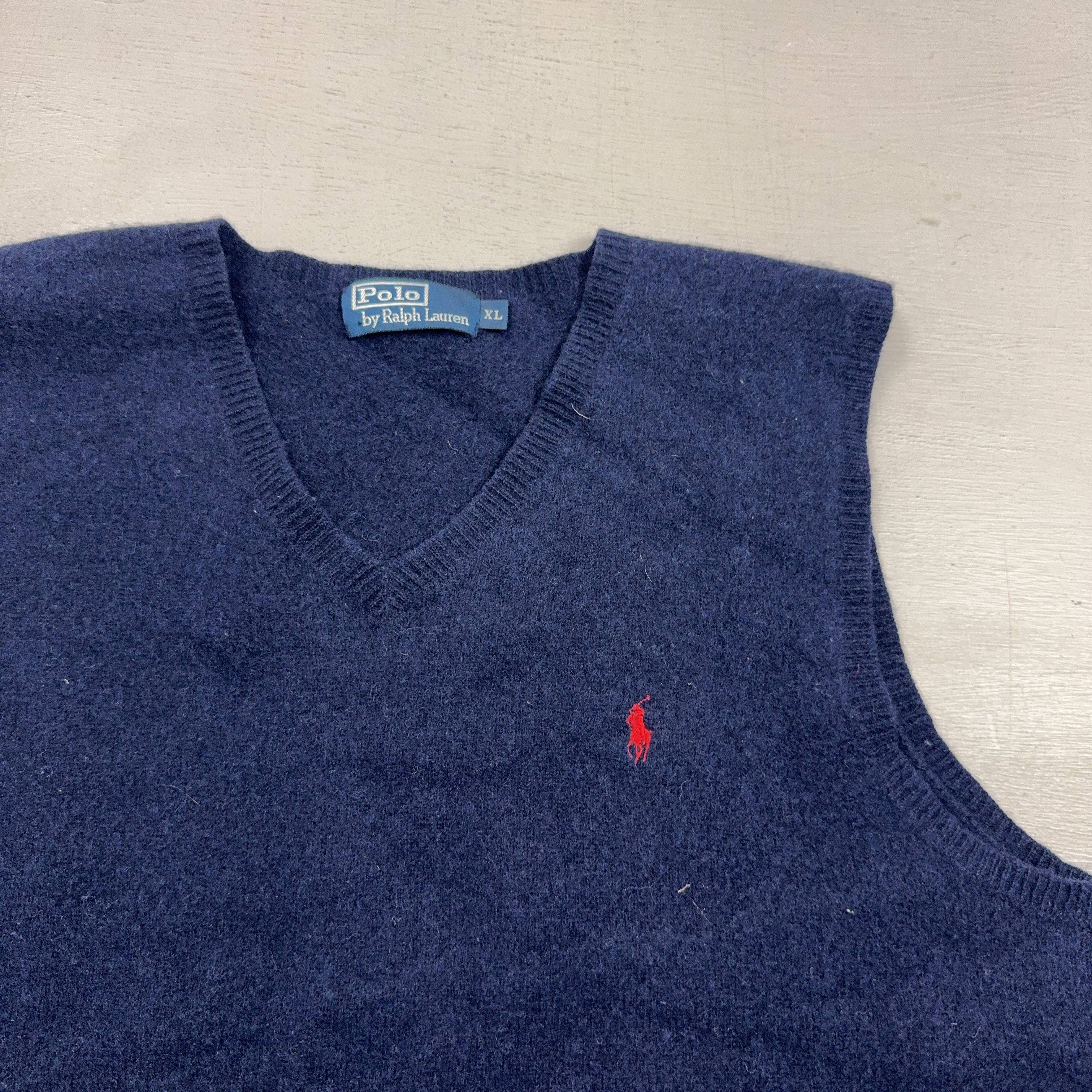 Vintage Polo By Ralph Lauren Blue Knit Jumper (XL)