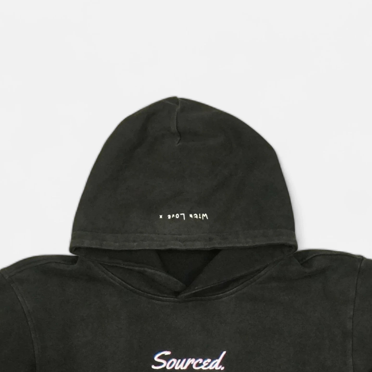 Vintage Black Hoodie () Top