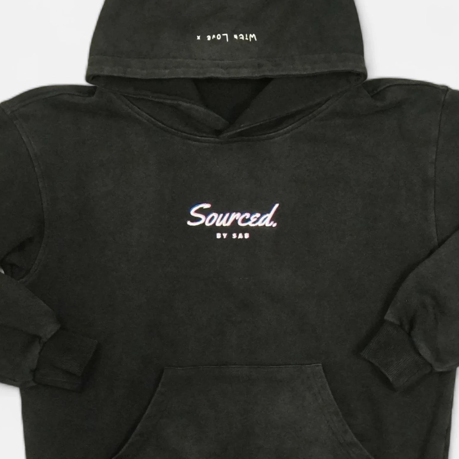 Vintage Black Hoodie () Center
