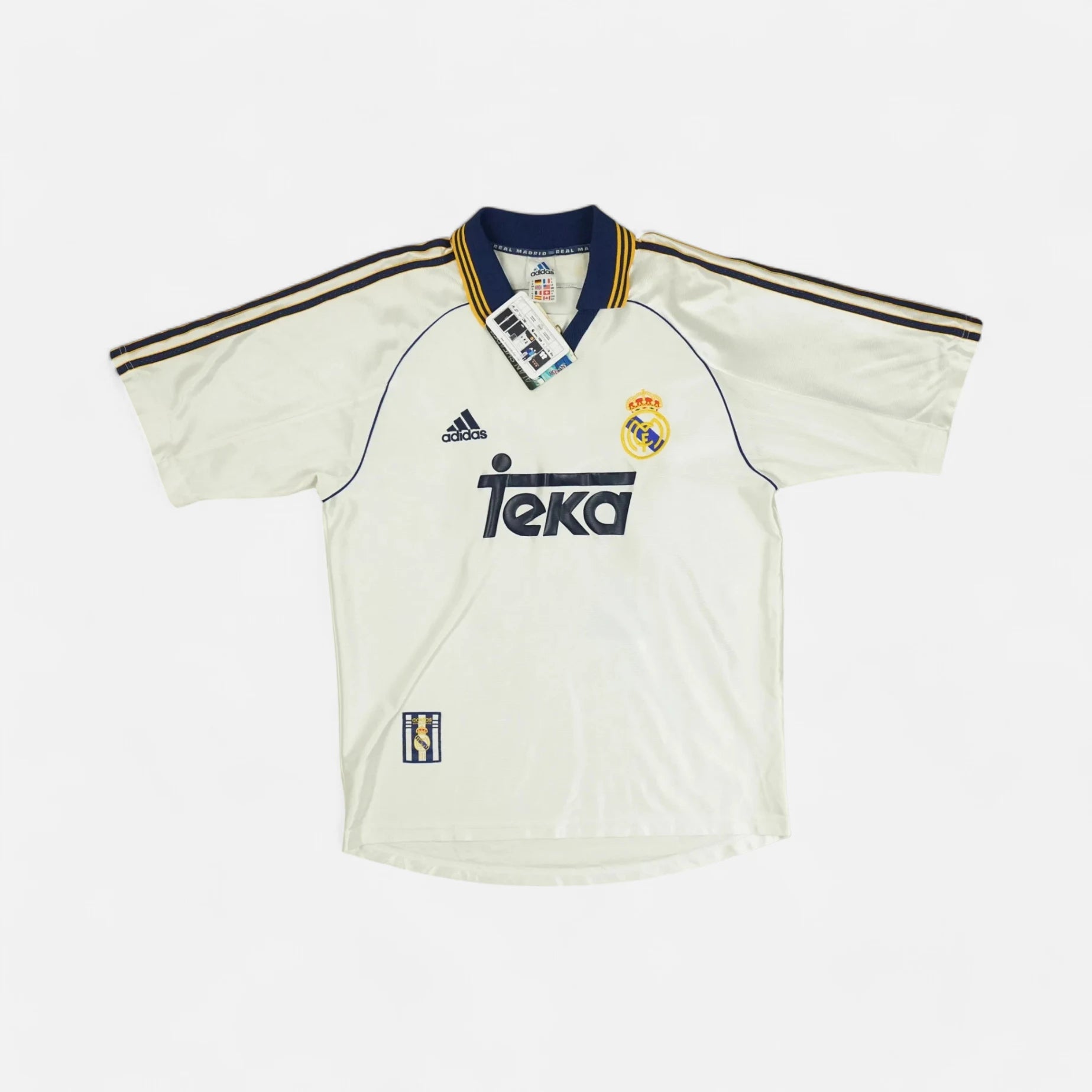 Real Madrid Figo Adidas Home Jersey (M)