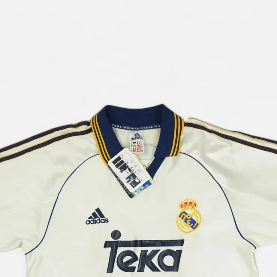 Real Madrid Figo Adidas Home Jersey (M)