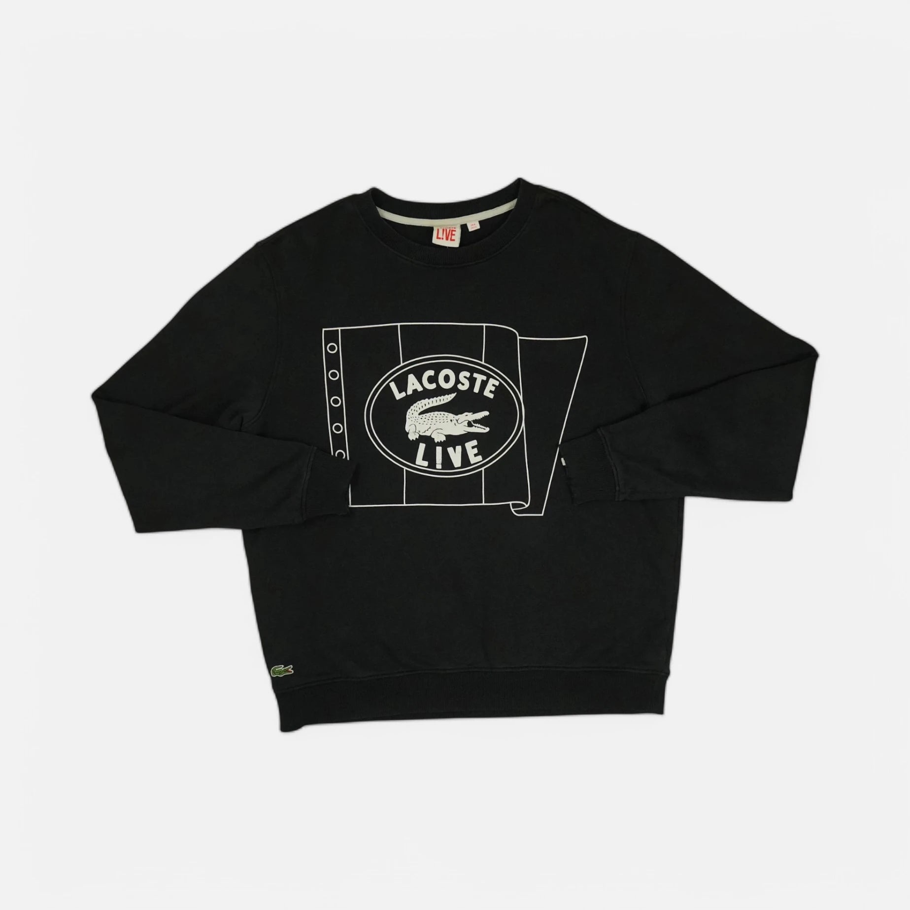 Vintage Lacoste Black Sweatshirt (L)