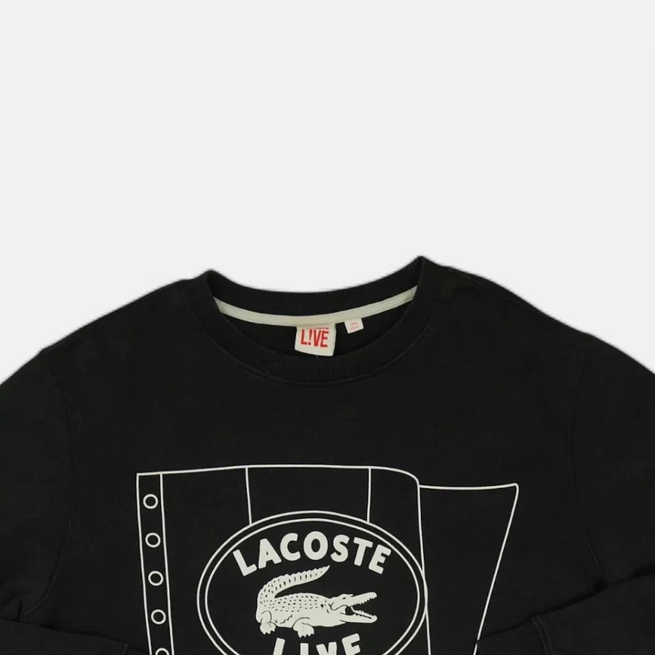 Vintage Lacoste Black Sweatshirt (L)