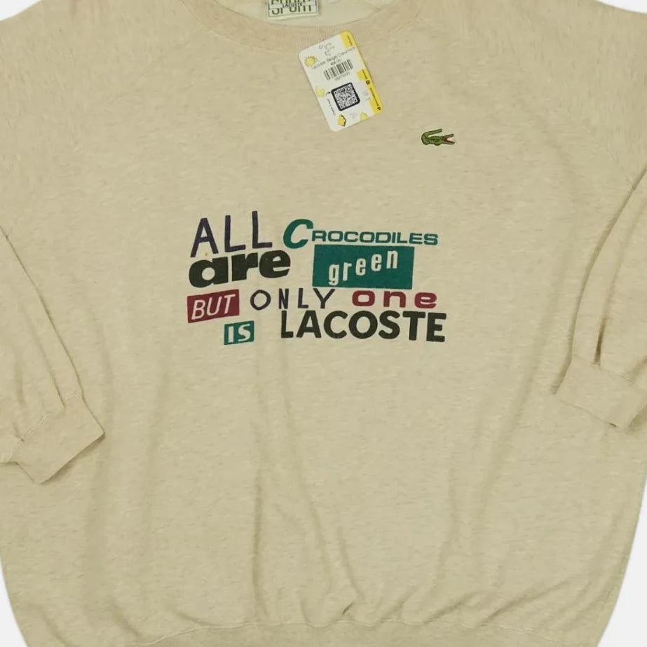 Vintage Lacoste Beige Sweater (XL)