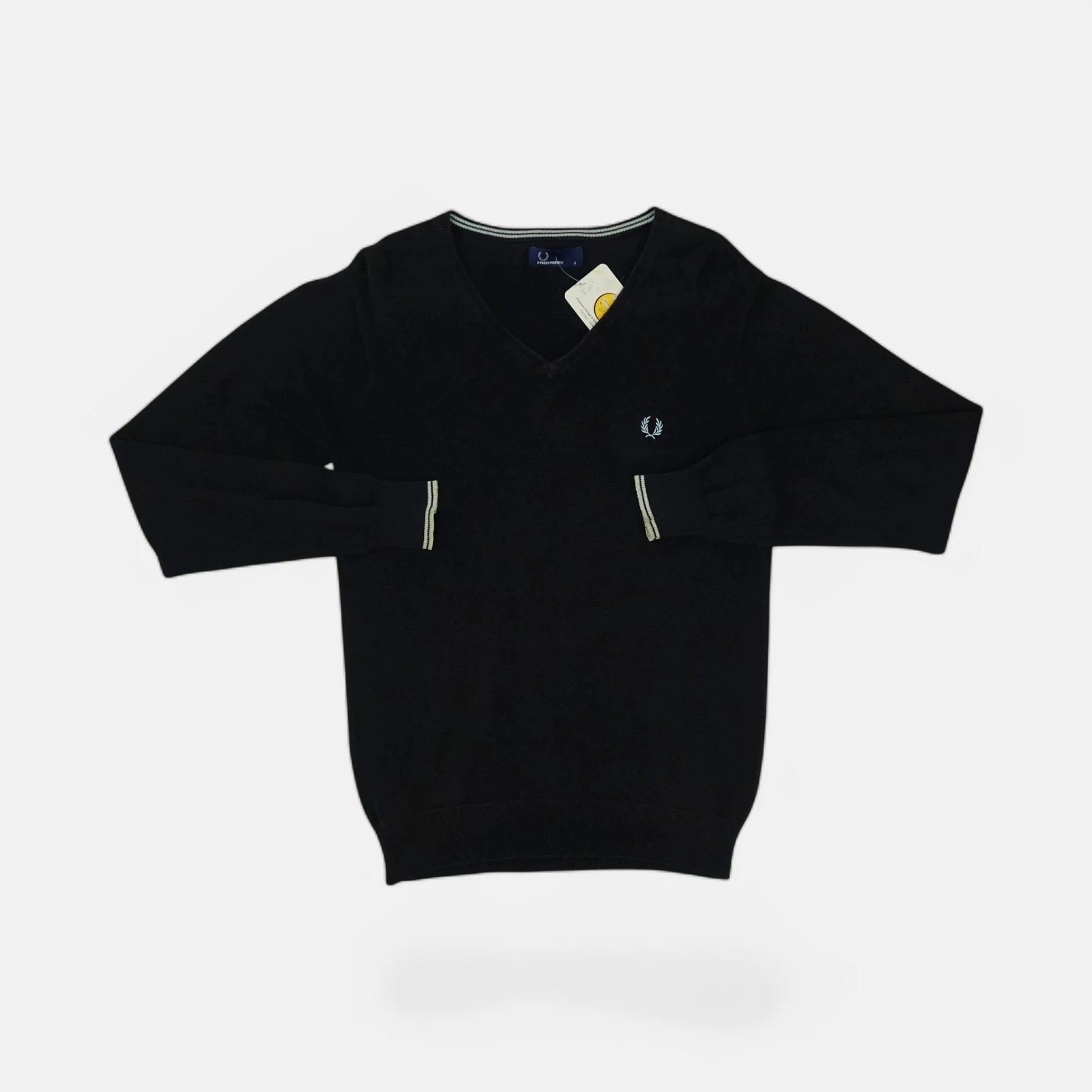 Vintage Fred Perry Black Jumper (S)