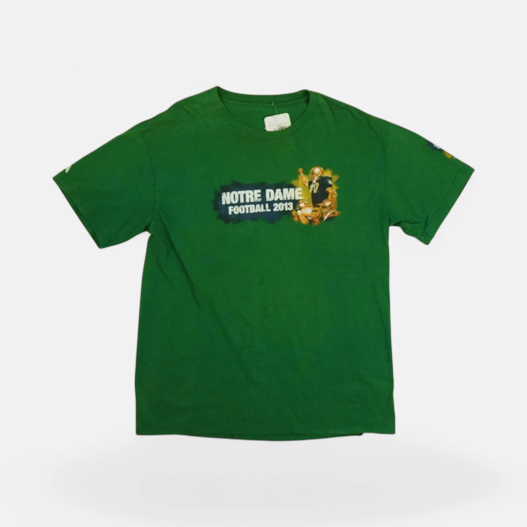 Vintage Notre Dame Football 2013 Green T-shirt (L)