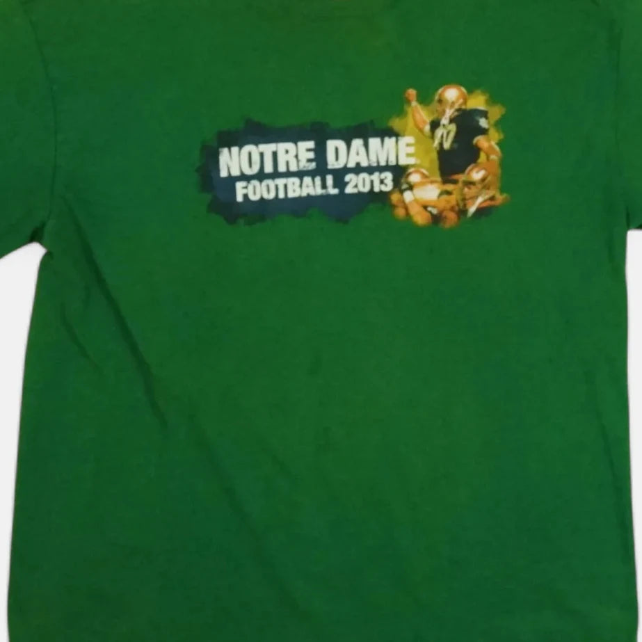 Vintage Notre Dame Football 2013 Green T-shirt (L)