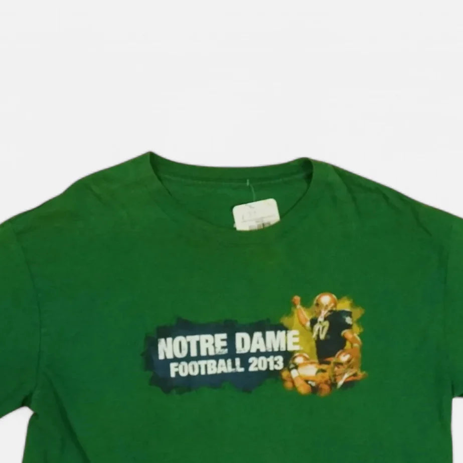 Vintage Notre Dame Football 2013 Green T-shirt (L)