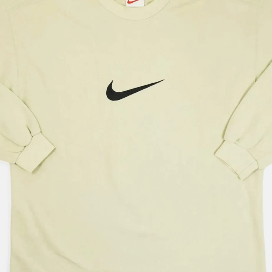 Vintage Nike Beige 90s Sweatshirt (XL)