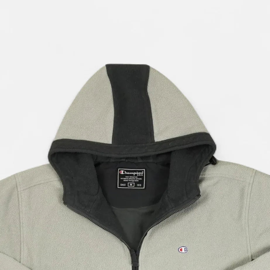Vintage Champion Gray Hooded Jacket (M)