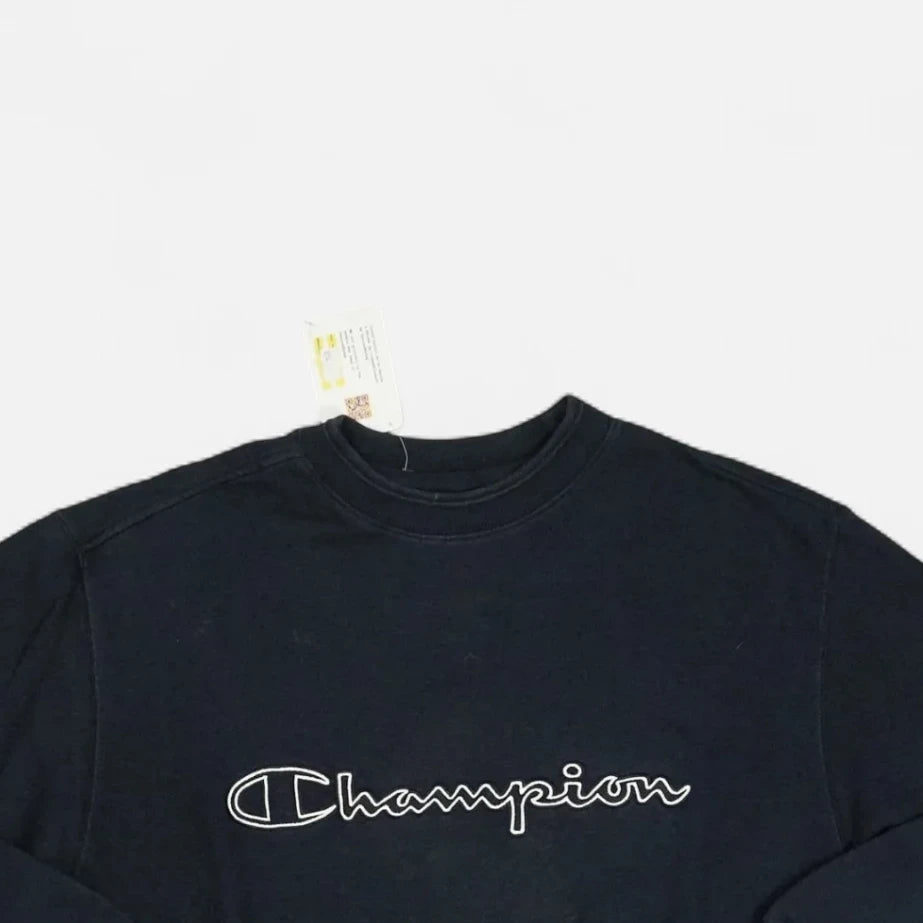 Vintage Champion Black Sweatshirt (L)