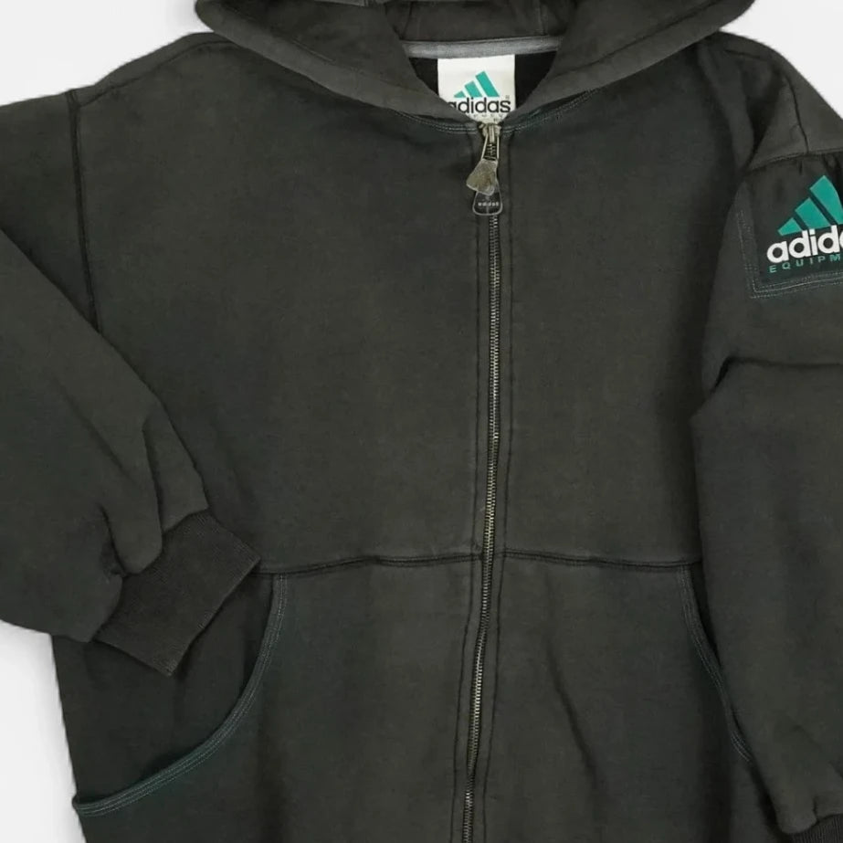 Vintage Adidas Equipment Black Hoodie (XL)