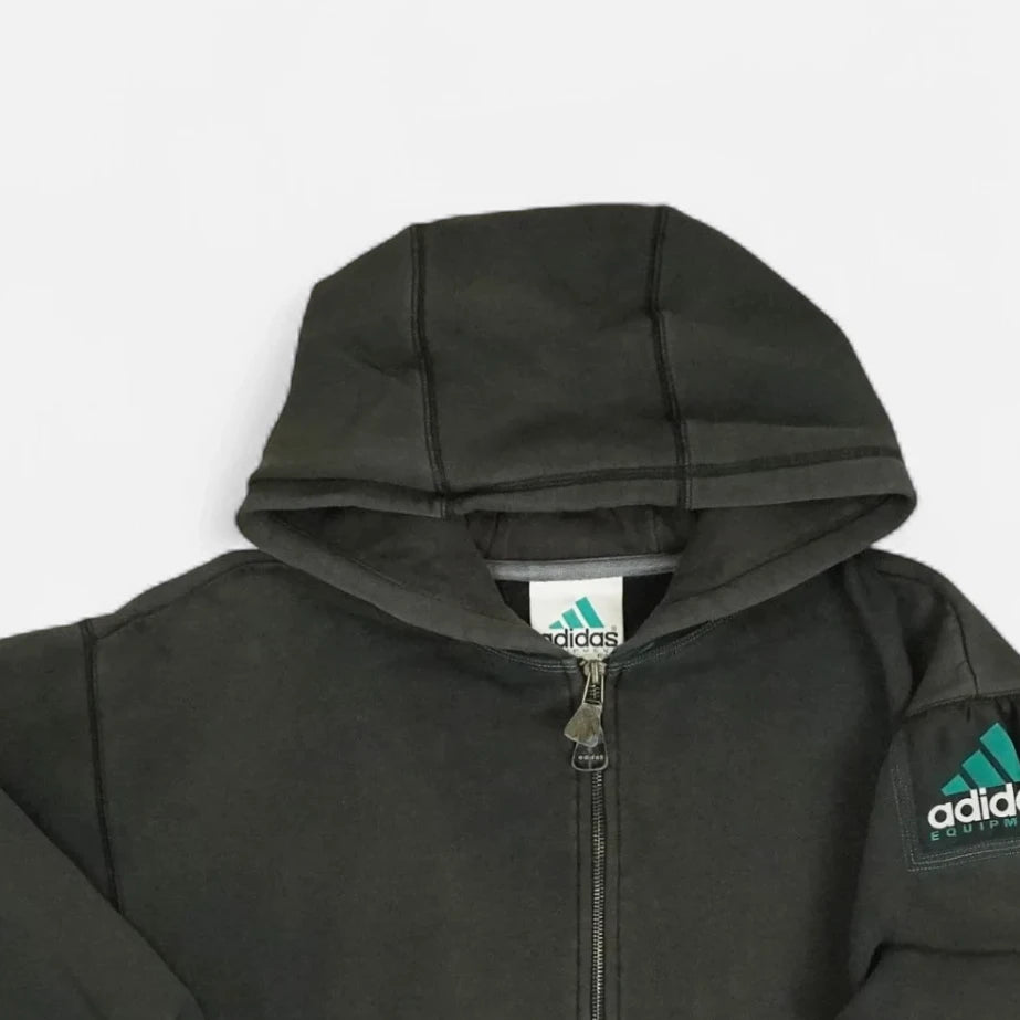 Vintage Adidas Equipment Black Hoodie (XL)