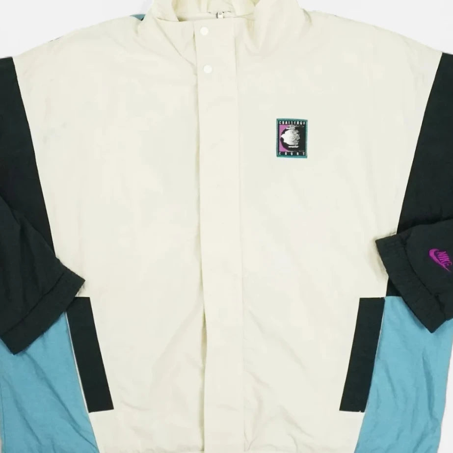 Vintage Nike Challenge Court White Trackjacket (XL)