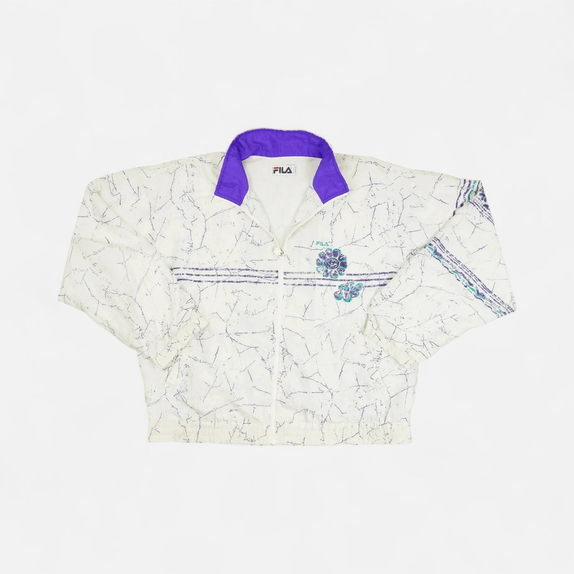 Vintage Fila White Trackjacket (L)