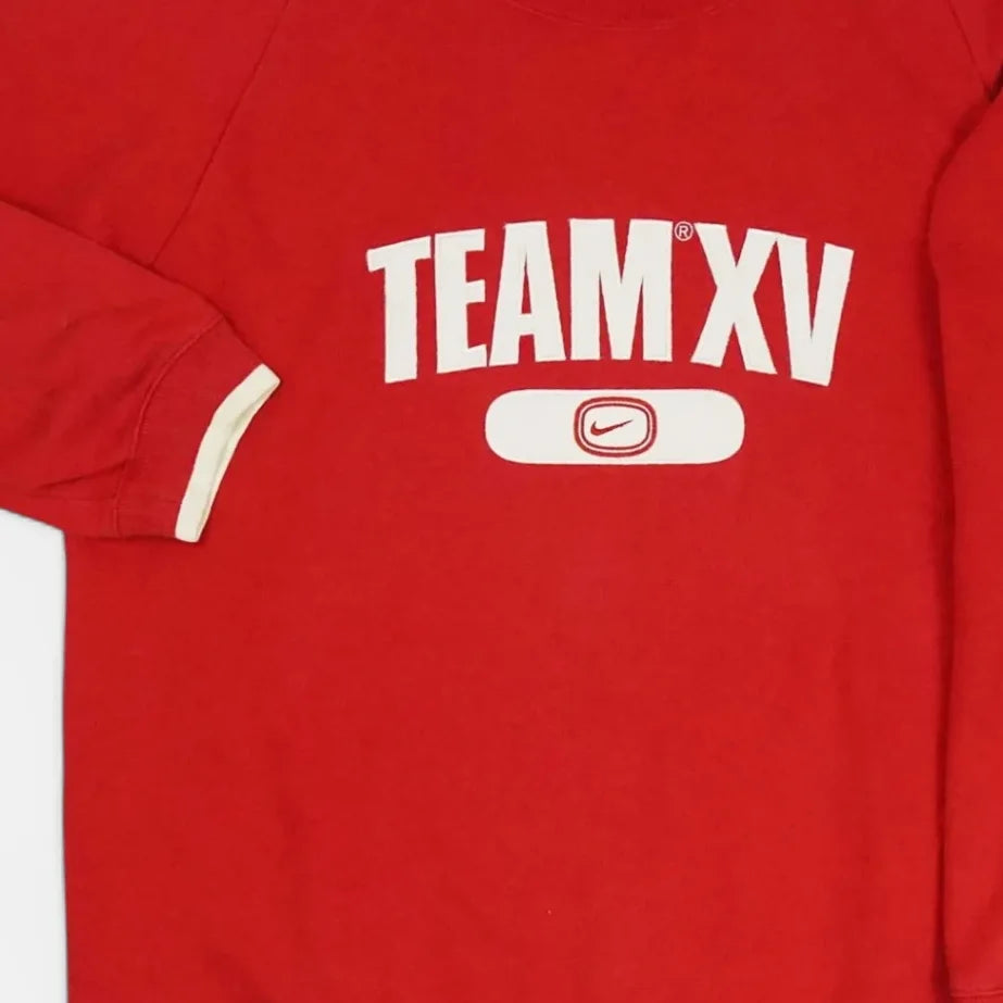 Vintage Nike Red "Team XV" Sweatshirt (M)