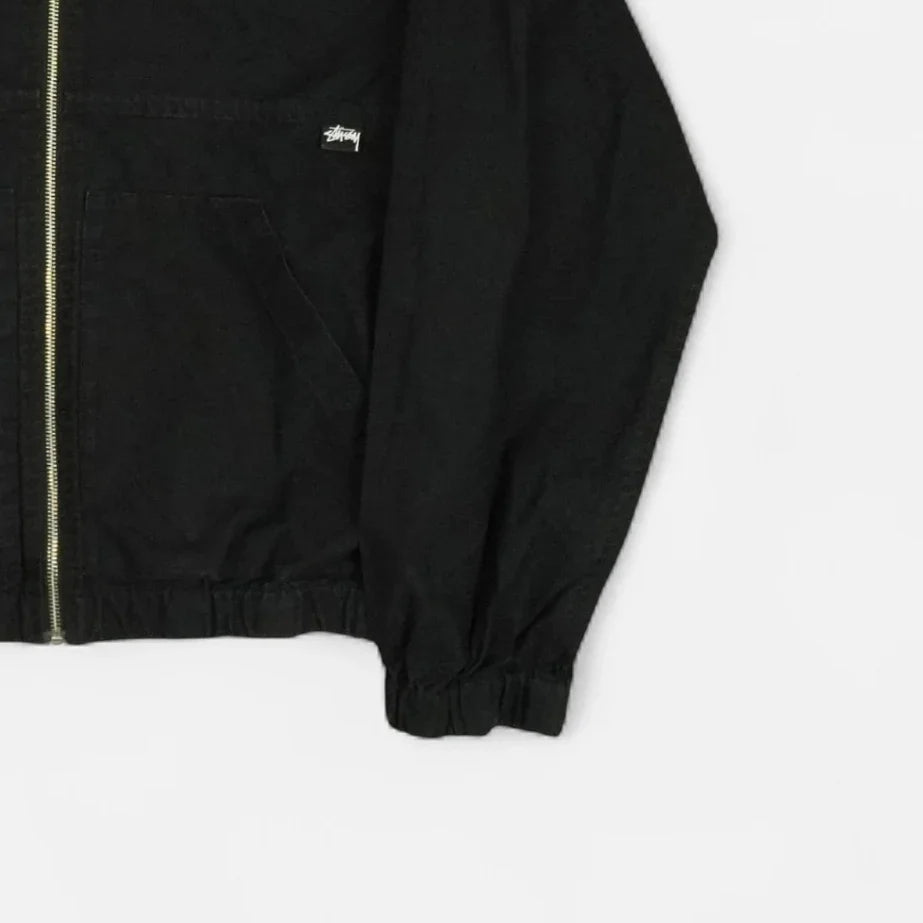 Vintage Stussy Black Hooded Jacket (M)