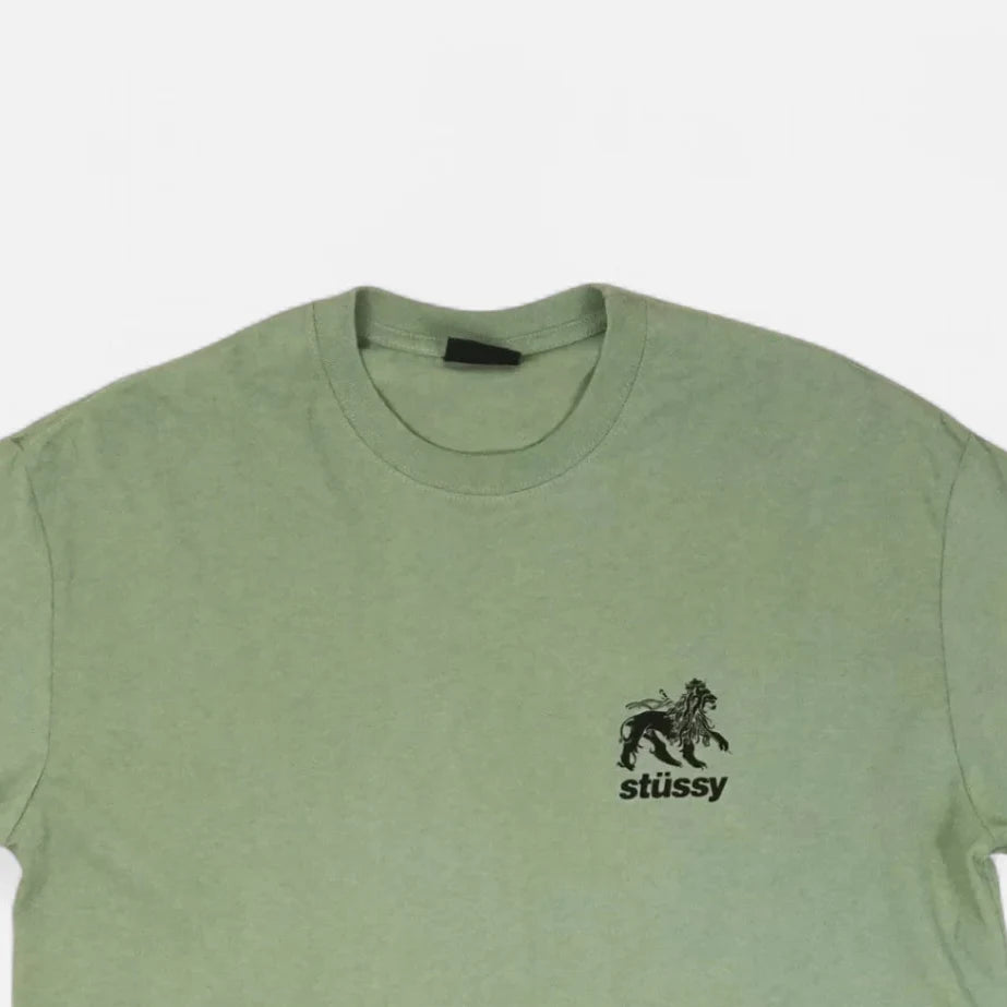 Stüssy Green Stüssy Lion Motif T-shirt