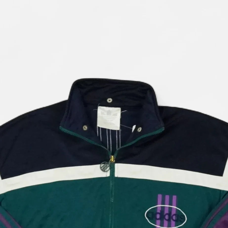 Vintage Adidas Green Trackjacket (XS)