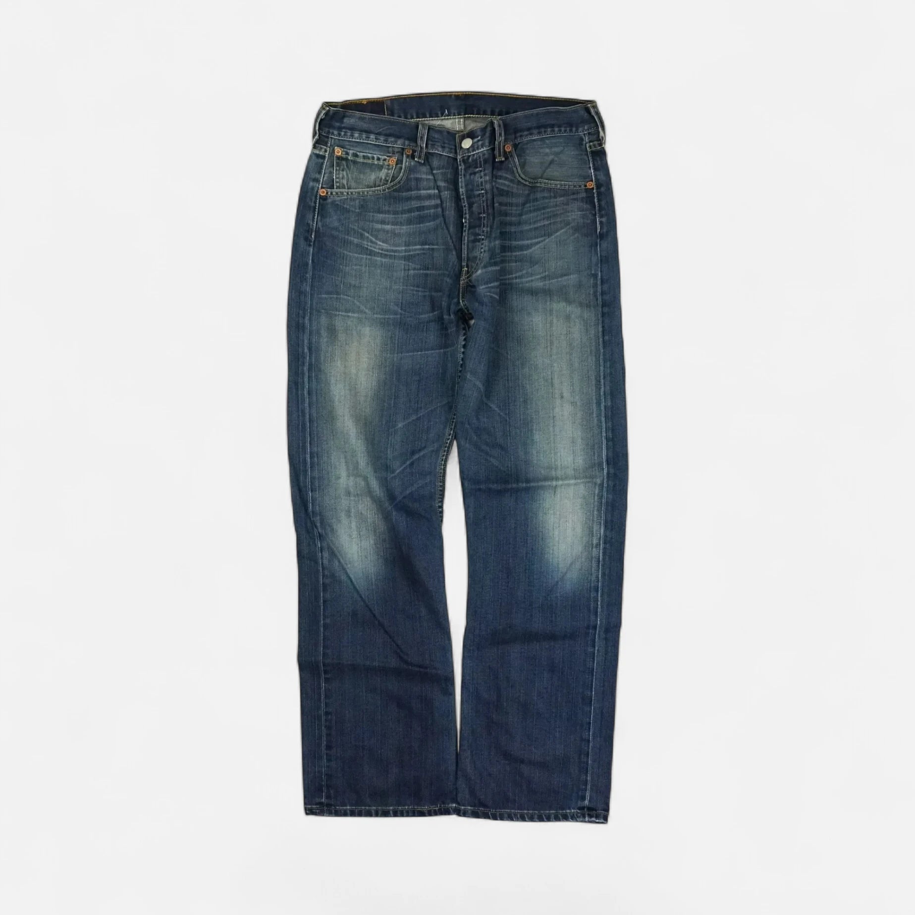 Vintage Levis 501's Blue Trousers (34 X 32)