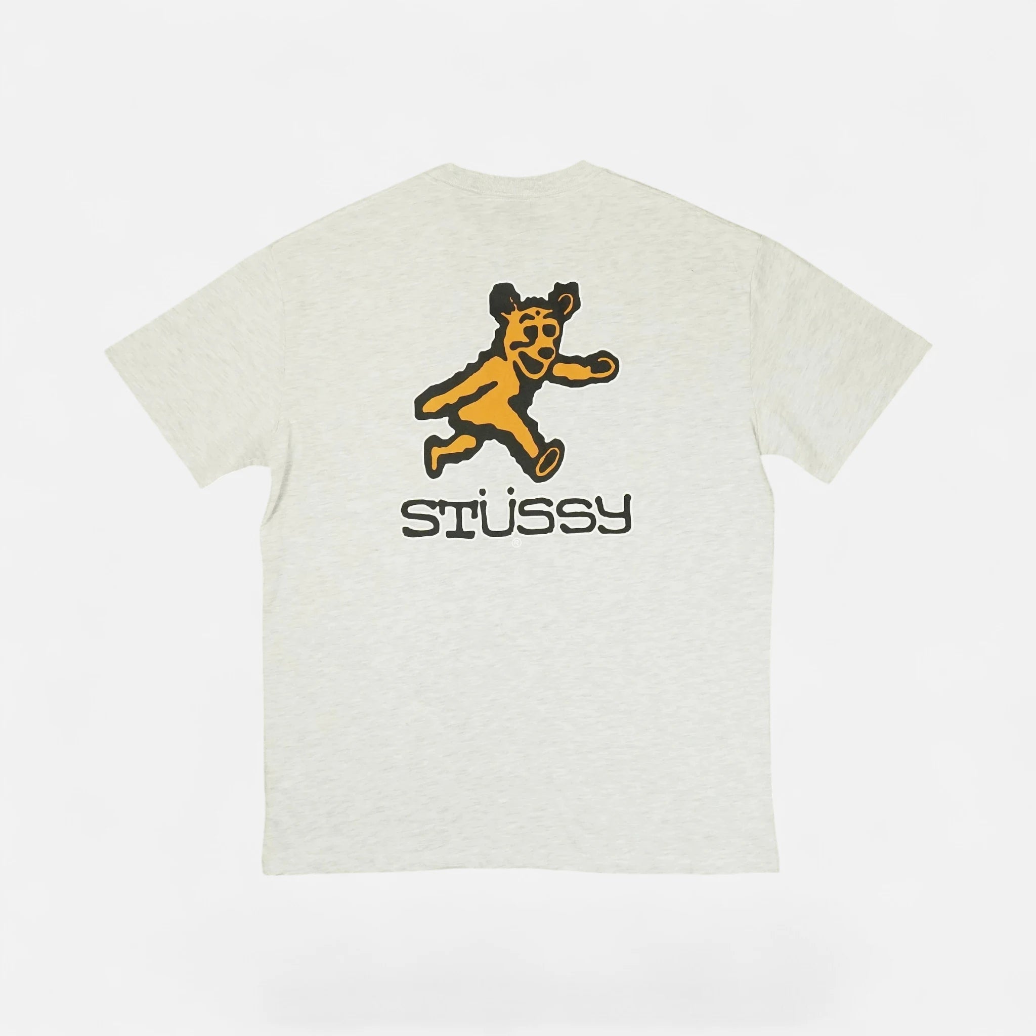 Stussy Grey Bear Graphic T-Shirt