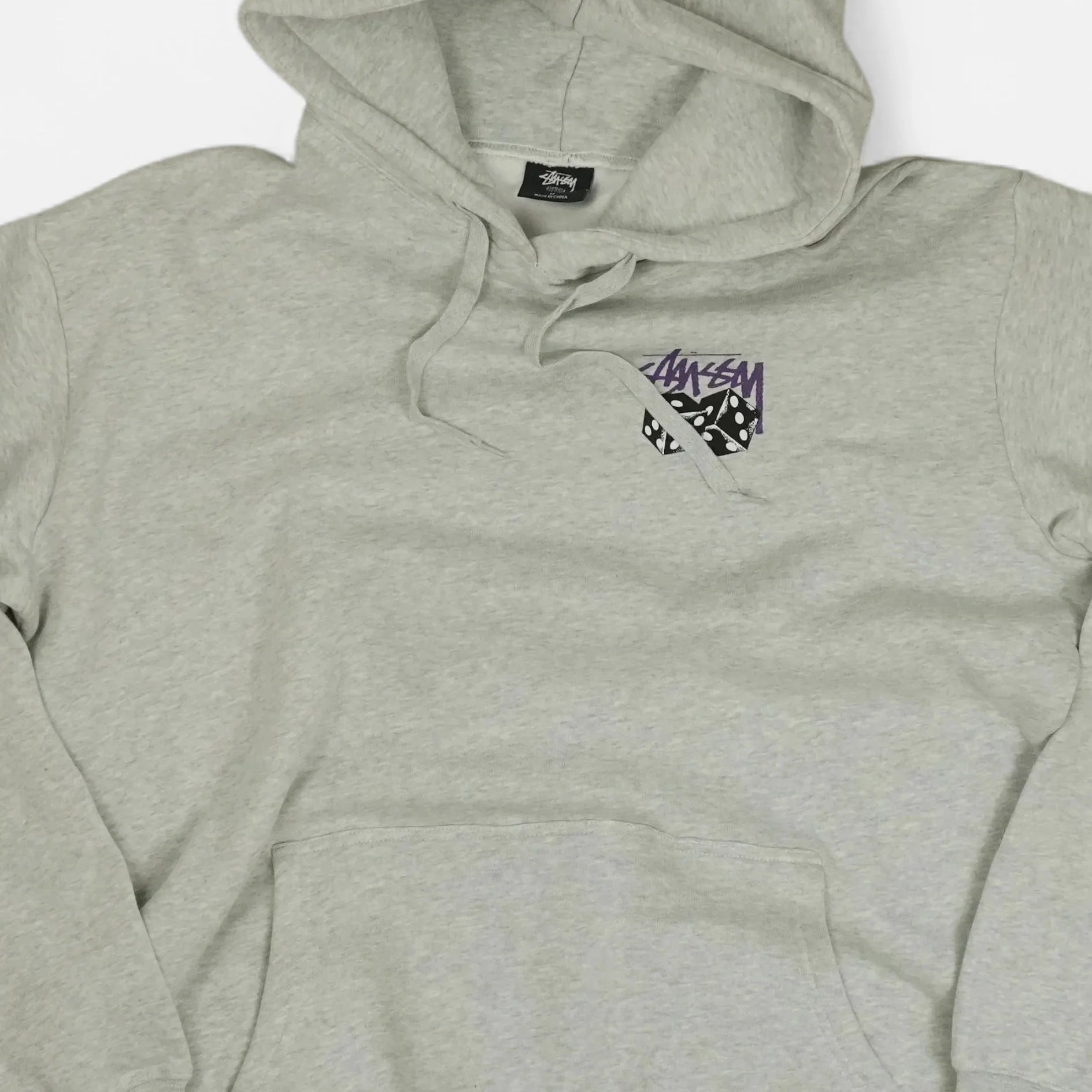 Stussy Grey Dice Graphic Hoodie