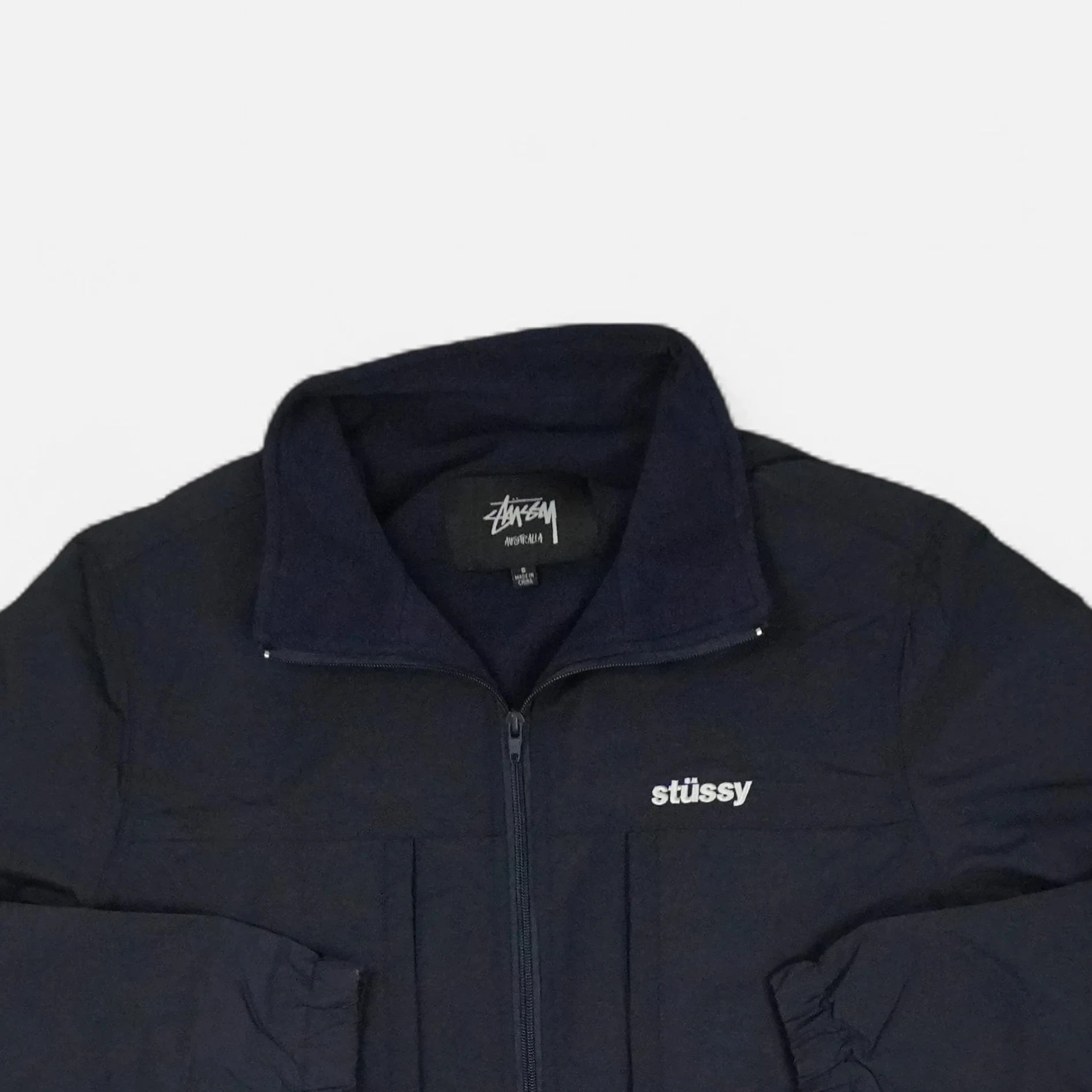Stussy Navy Fleece Lined Jacket
