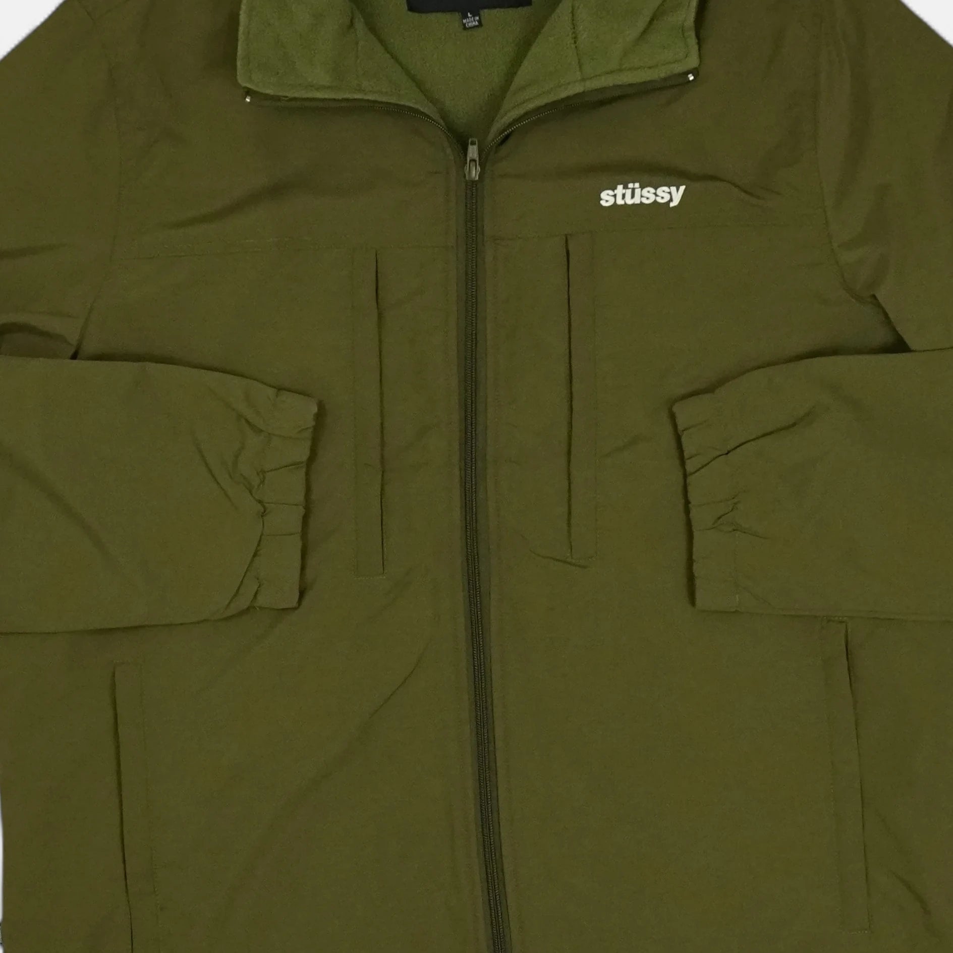 Stussy Green Fleece Lined Jacket