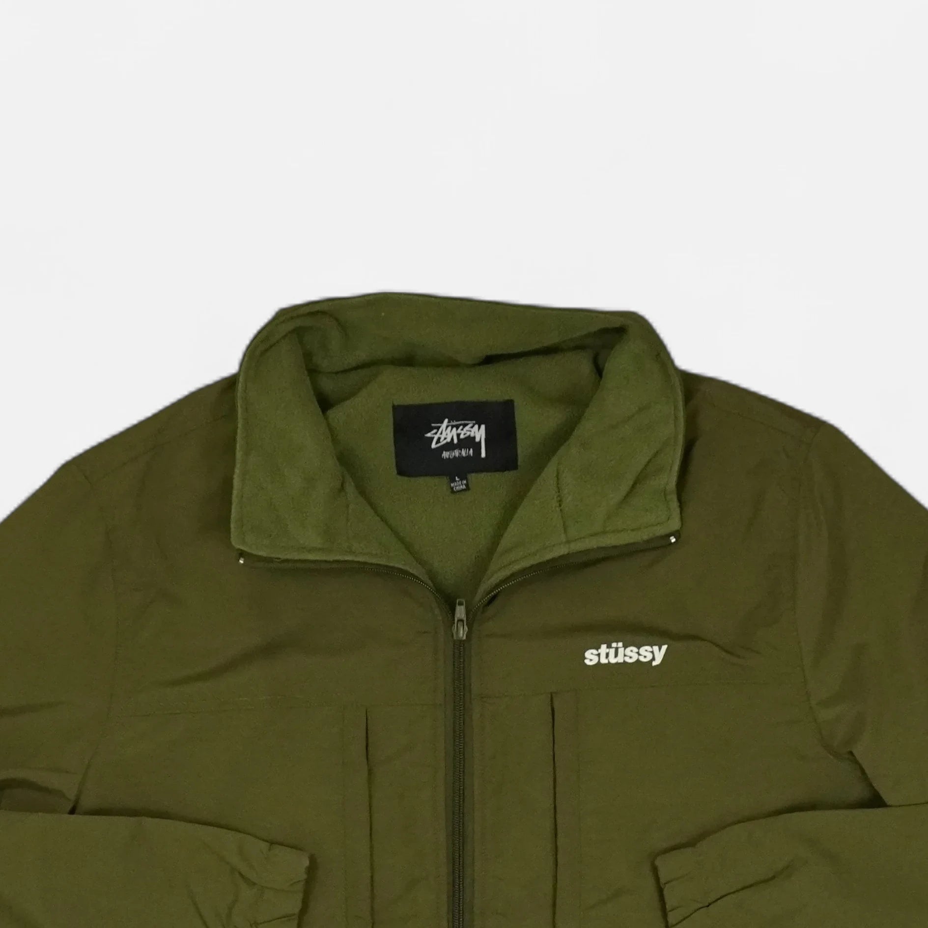 Stussy Green Fleece Lined Jacket