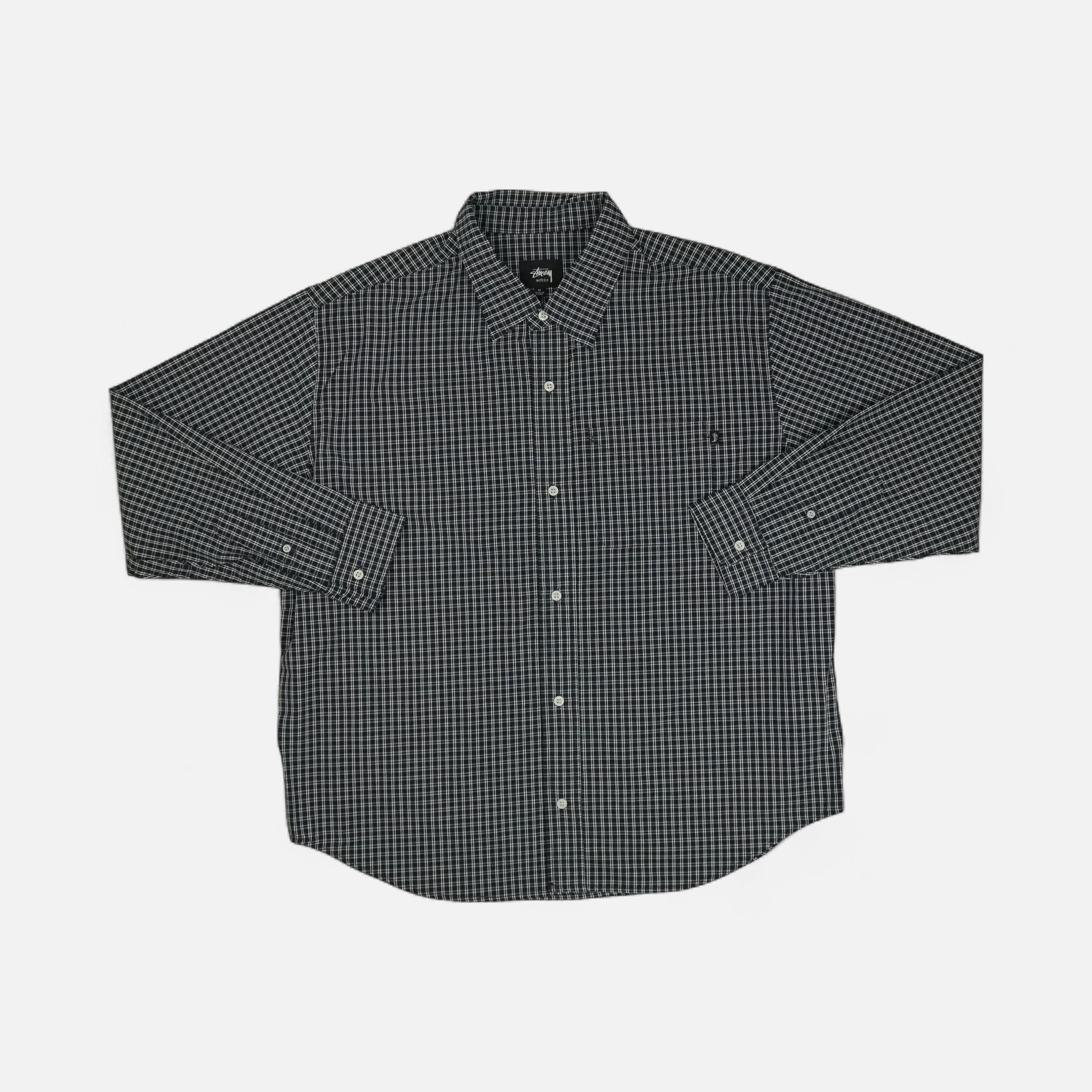 Stussy Long Sleeved Blue Checkered Shirt