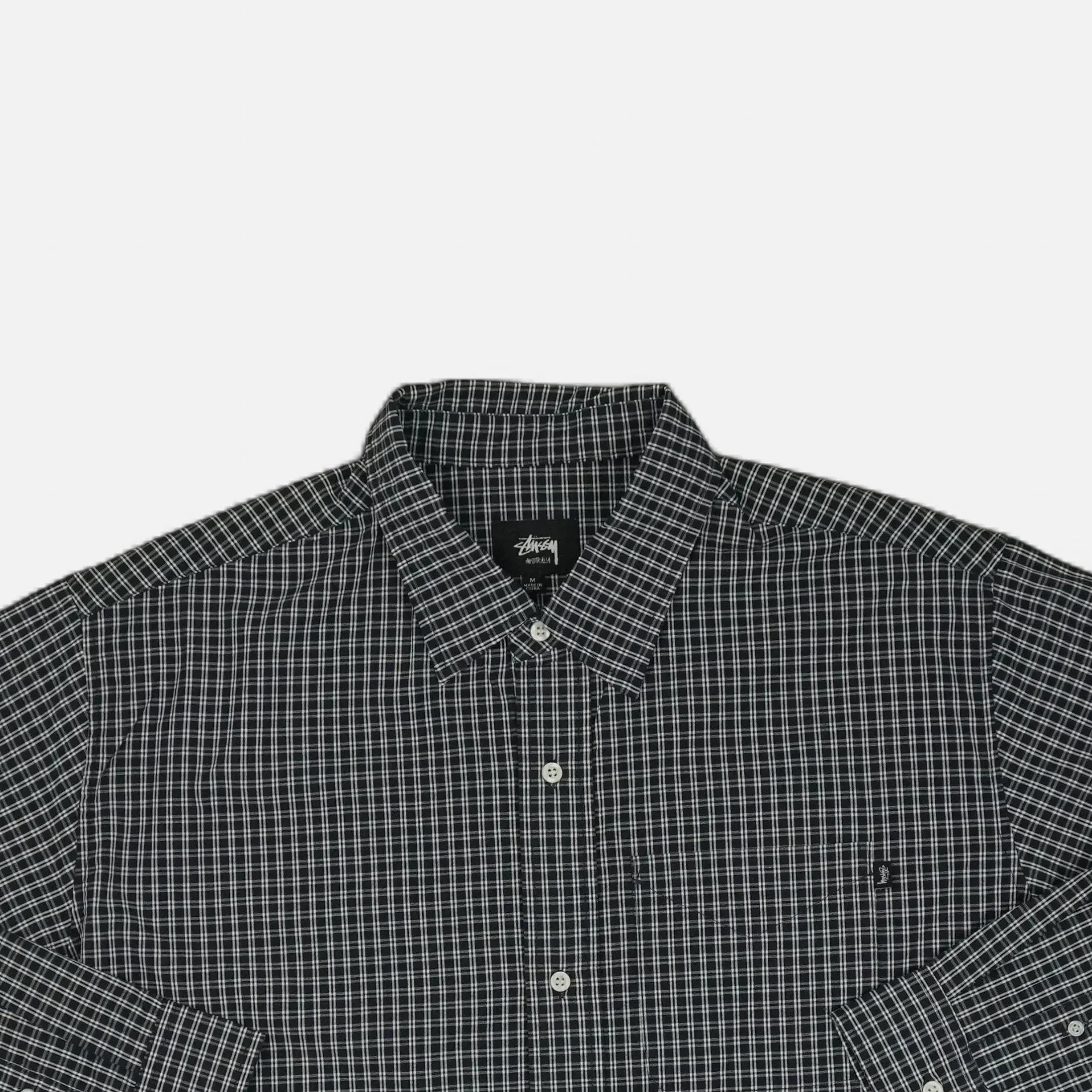 Stussy Long Sleeved Blue Checkered Shirt