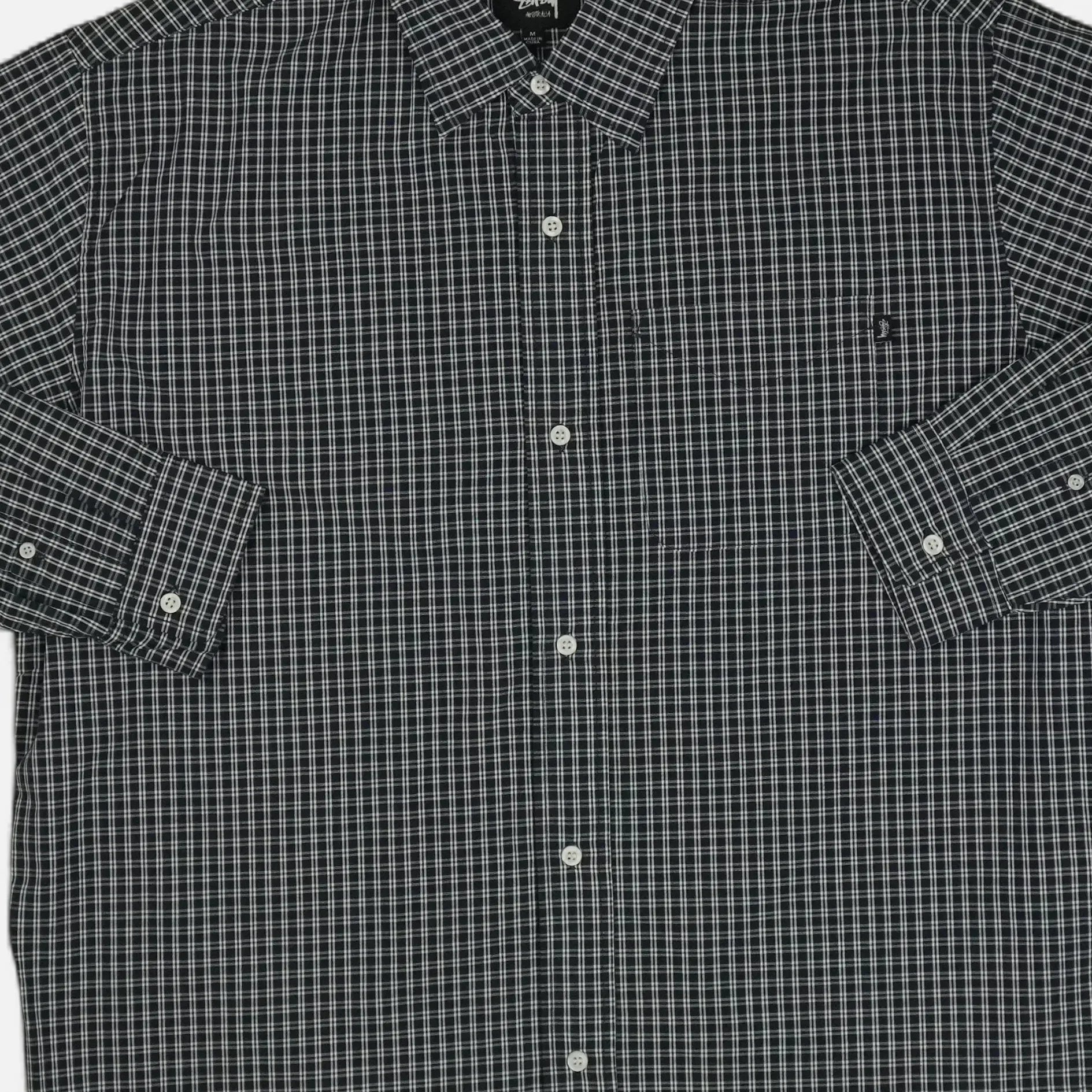 Stussy Long Sleeved Blue Checkered Shirt