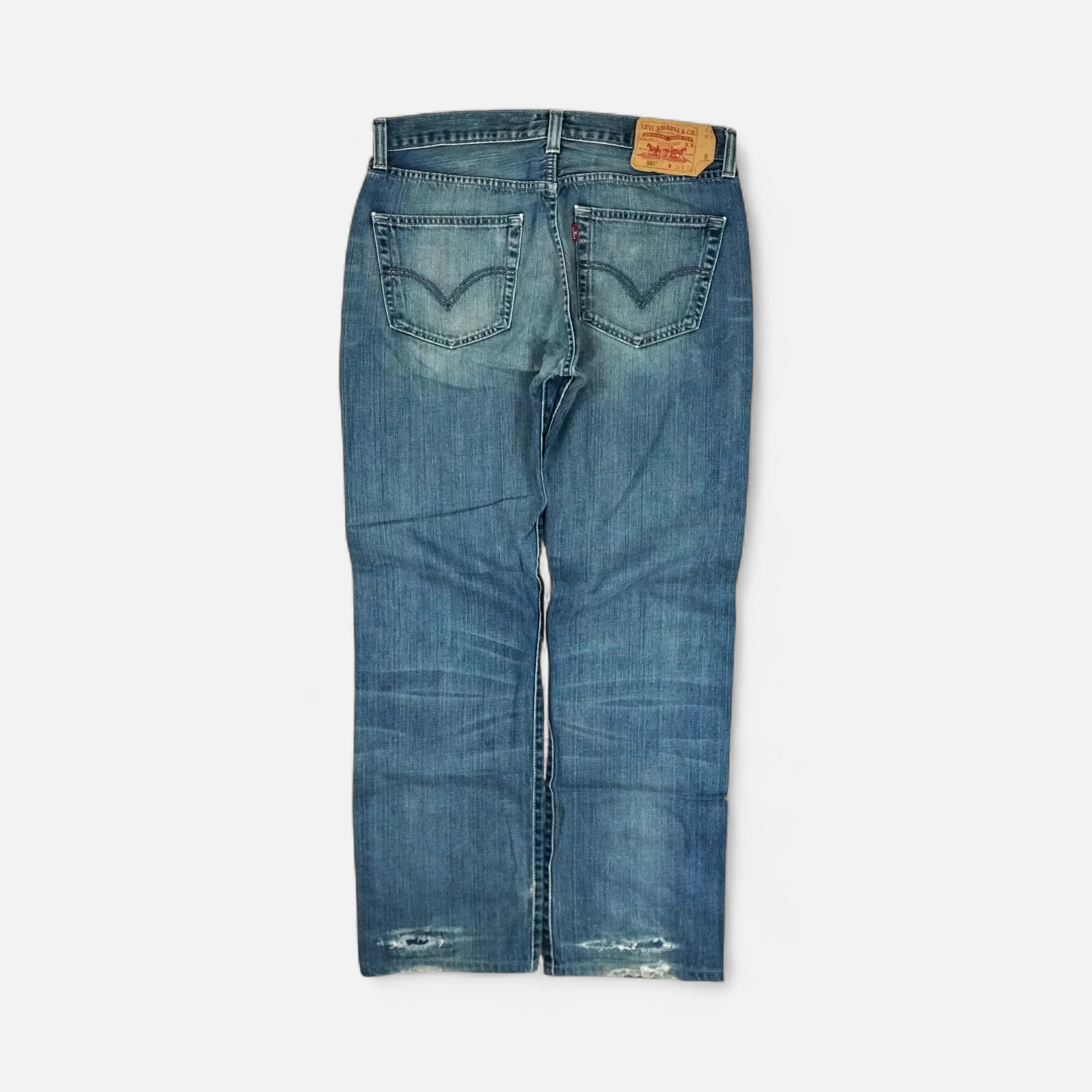 Levis 501s Vintage Blue Trousers (32 X 30)