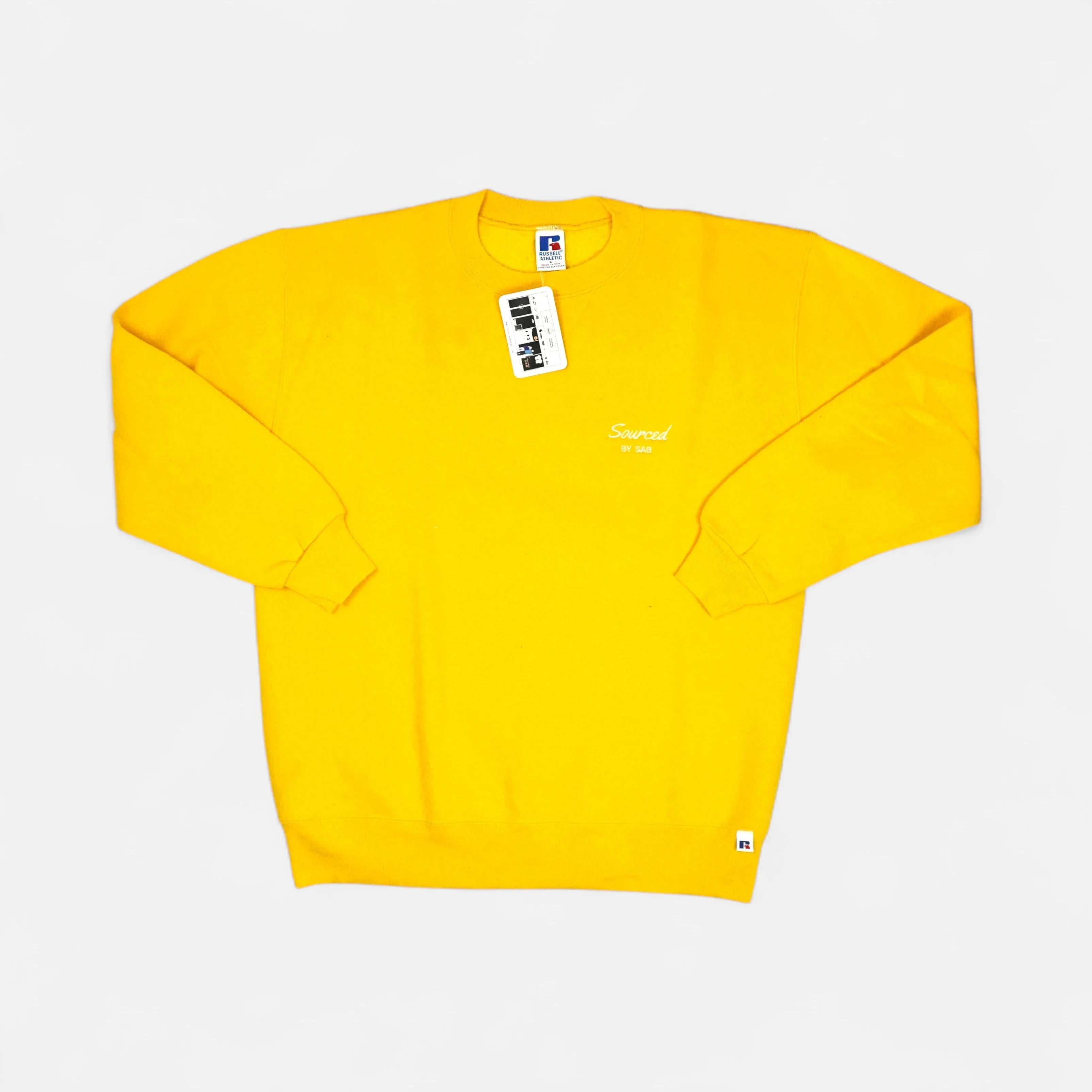 reSourced Studios Vintage Crewneck In Yellow ( M )
