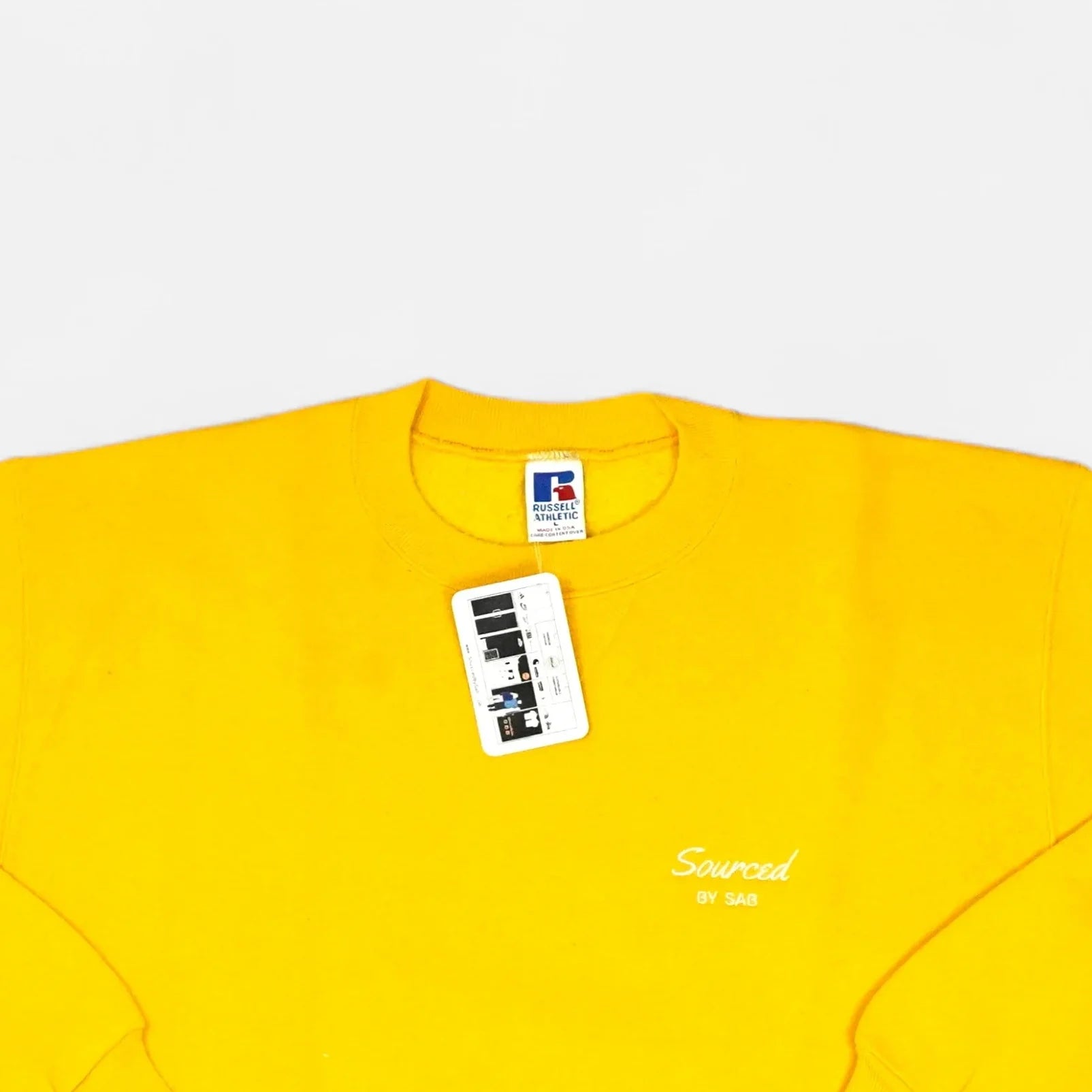 reSourced Studios Vintage Crewneck In Yellow ( M )