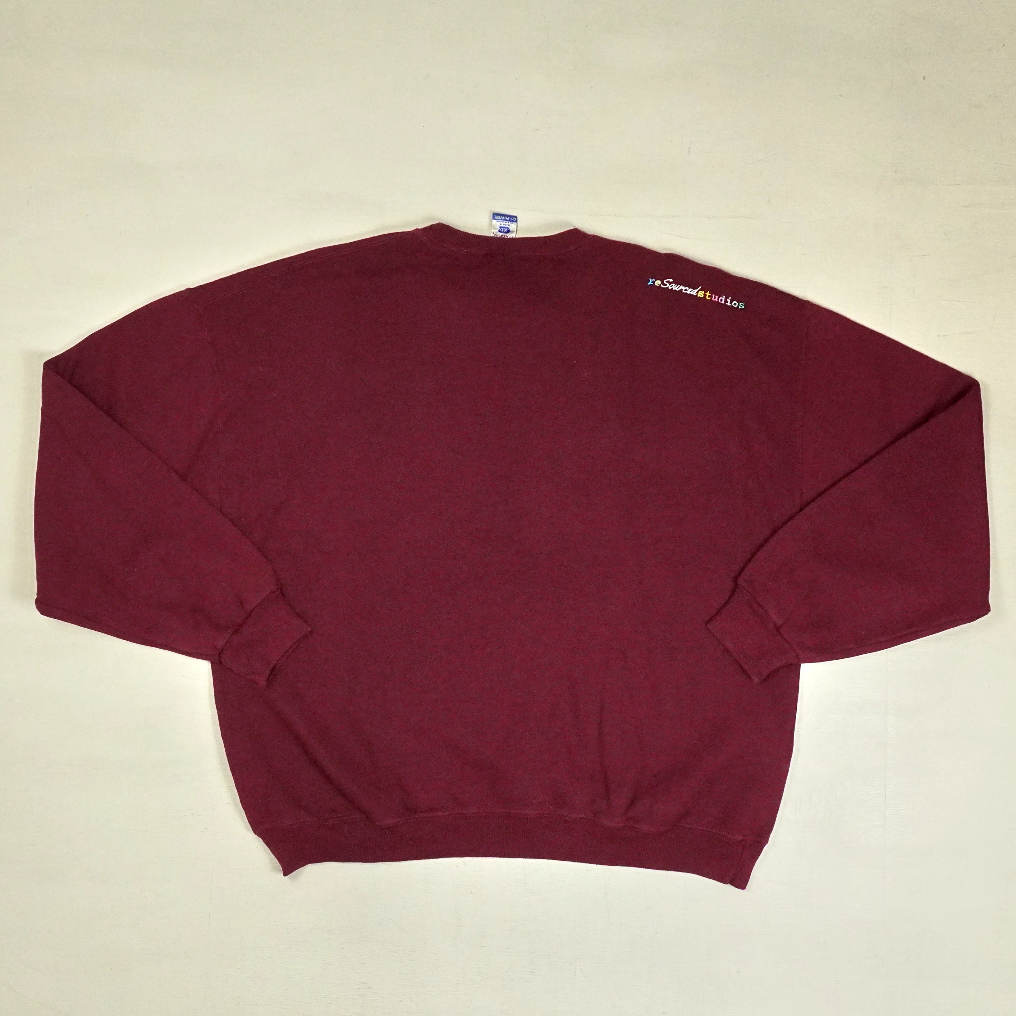 reSourced Studios Vintage Crewneck In Burgandy ( XL )