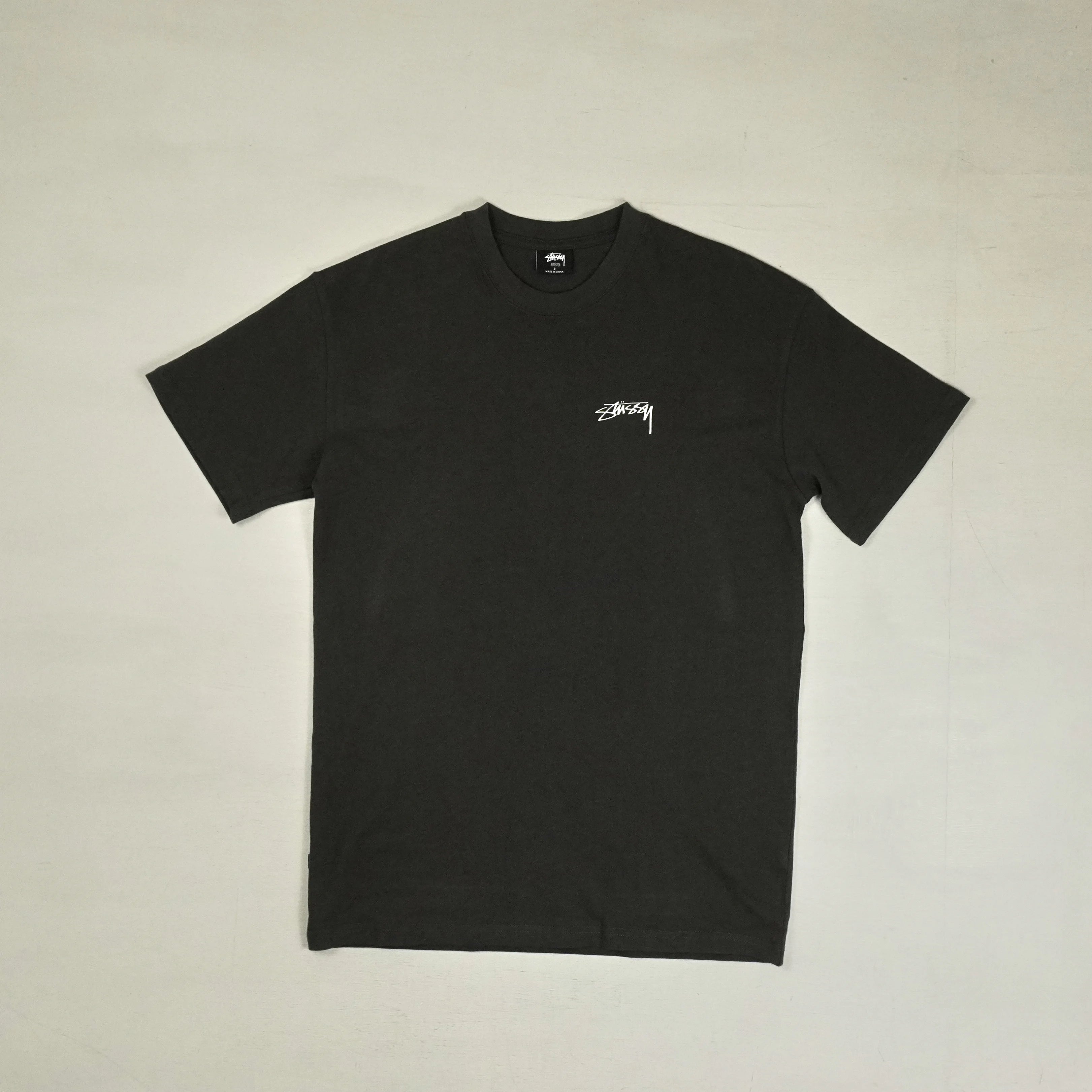 Stussy Dark Grey Cities Back Graphic T-shirt