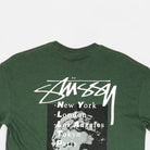 Stussy Green Cities Back Graphic T-shirt