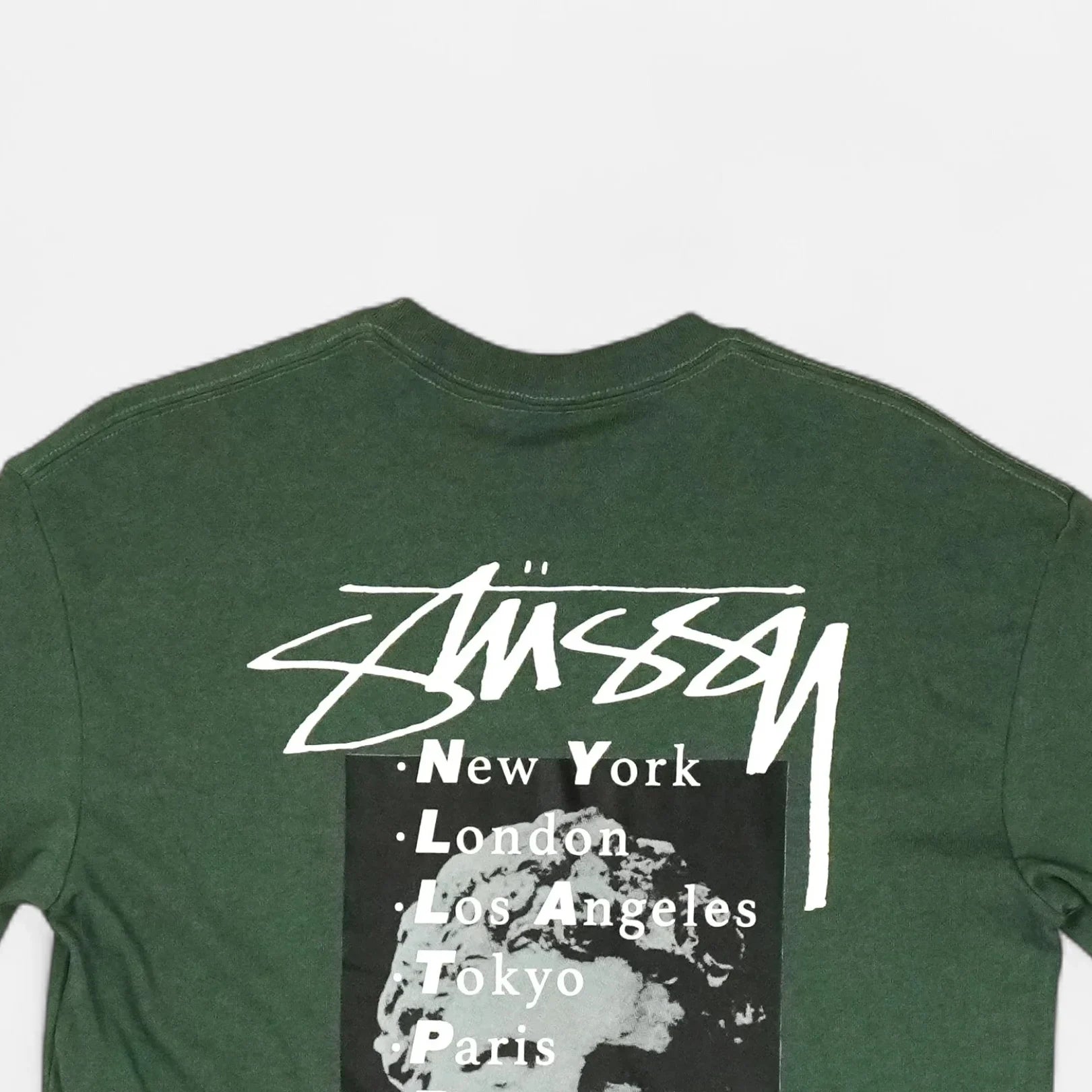 Stussy Green Cities Back Graphic T-shirt