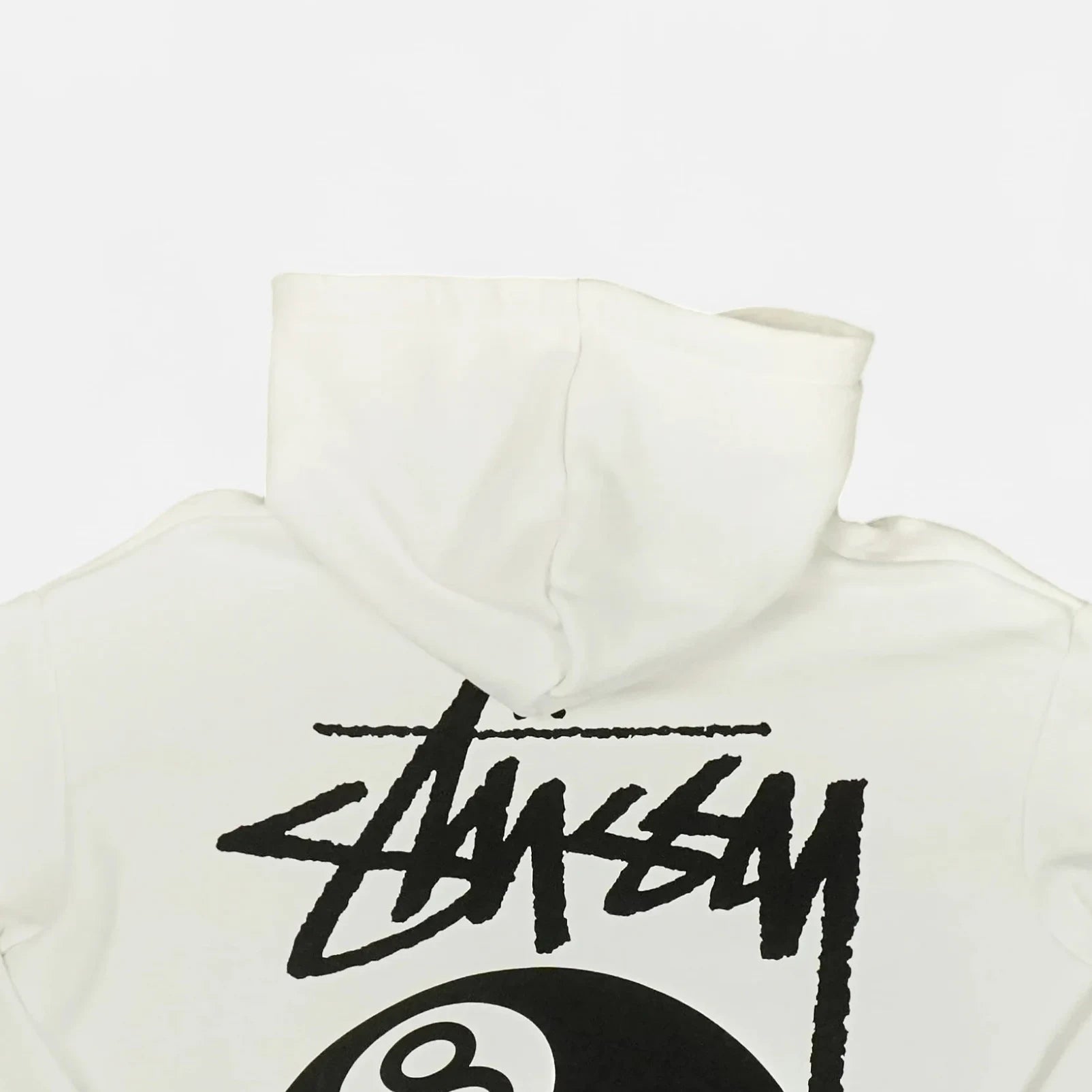 Stüssy White 8-Ball Graphic Hoodie