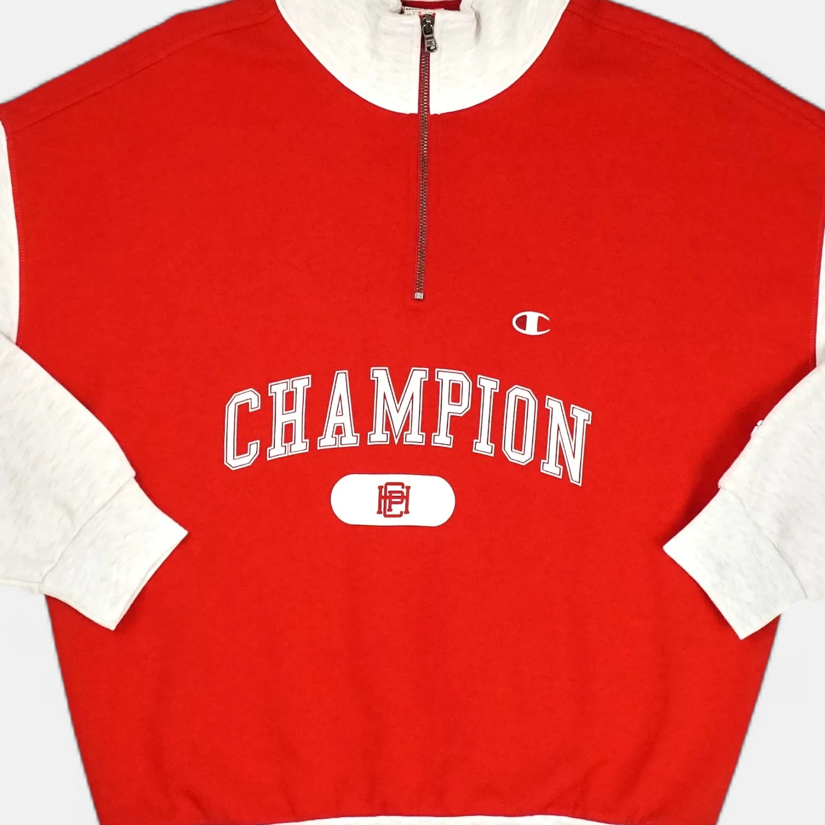 Vintage Champion Red Quarter Zip (XL)