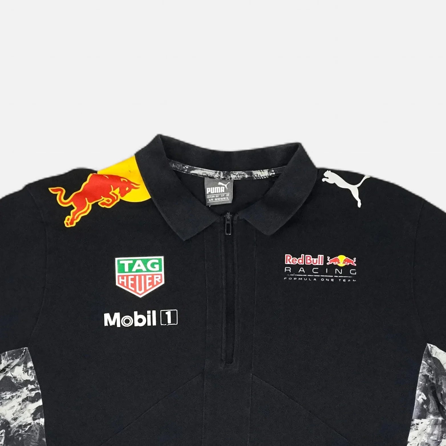 Vintage Puma Black Red Bull Polo Shirt (L)